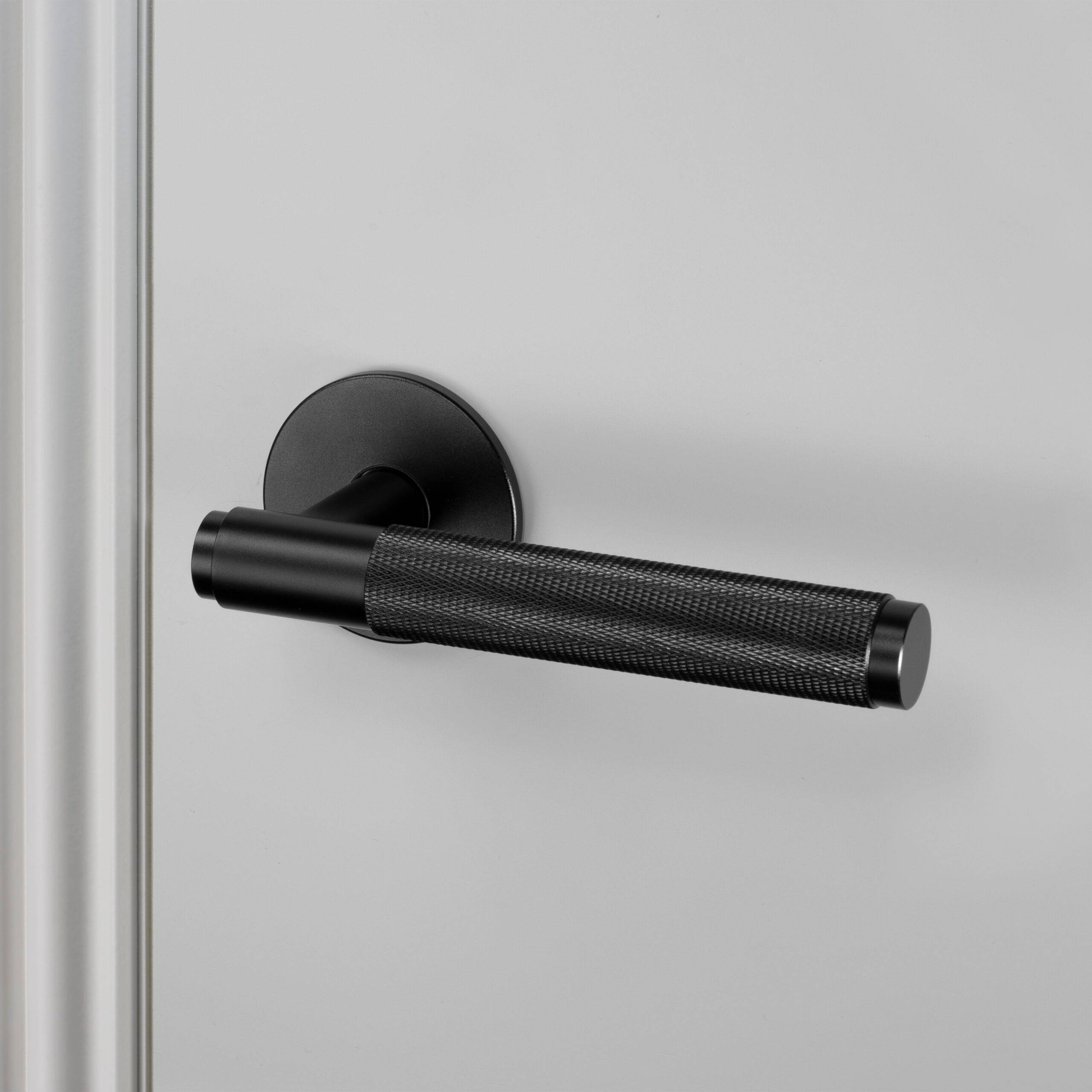 Buster + Punch Door Handle - Fixed - Single-Sided - Cross Knurl