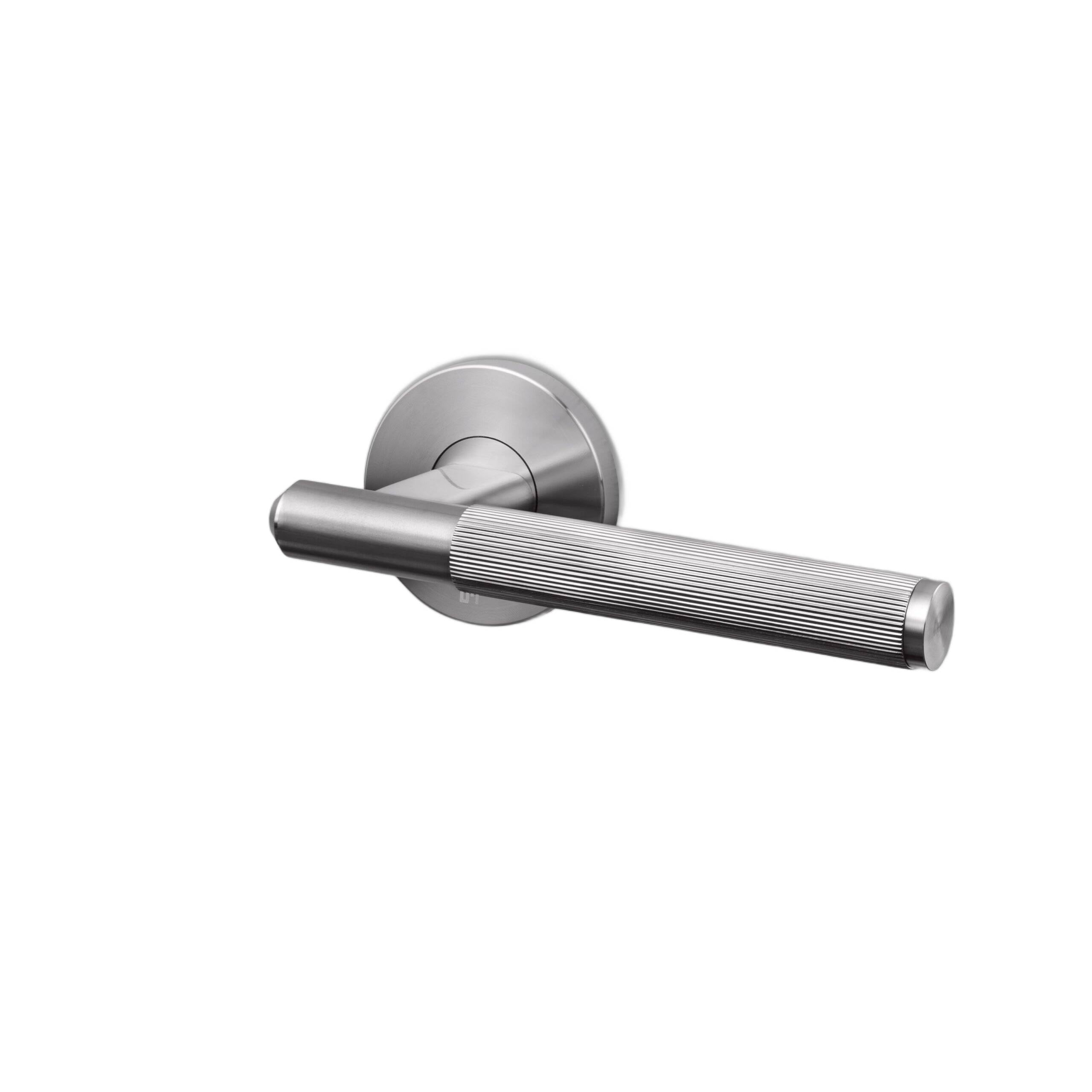 Buster + Punch Door Handle Set - Linear Knurl