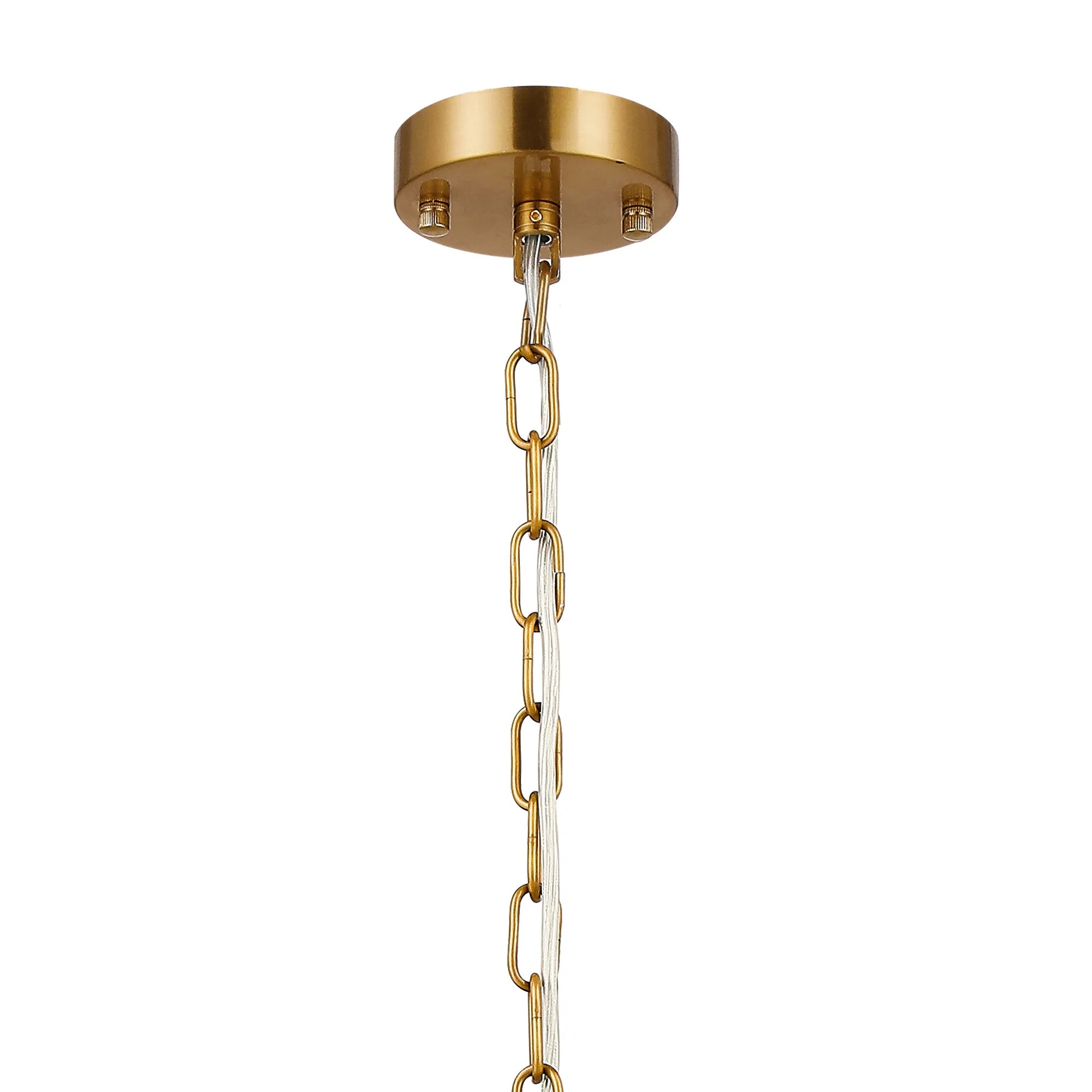 Robin 30cm Pendant & Semi Ceiling 4 Light - Brass & Smoke Glass Rods