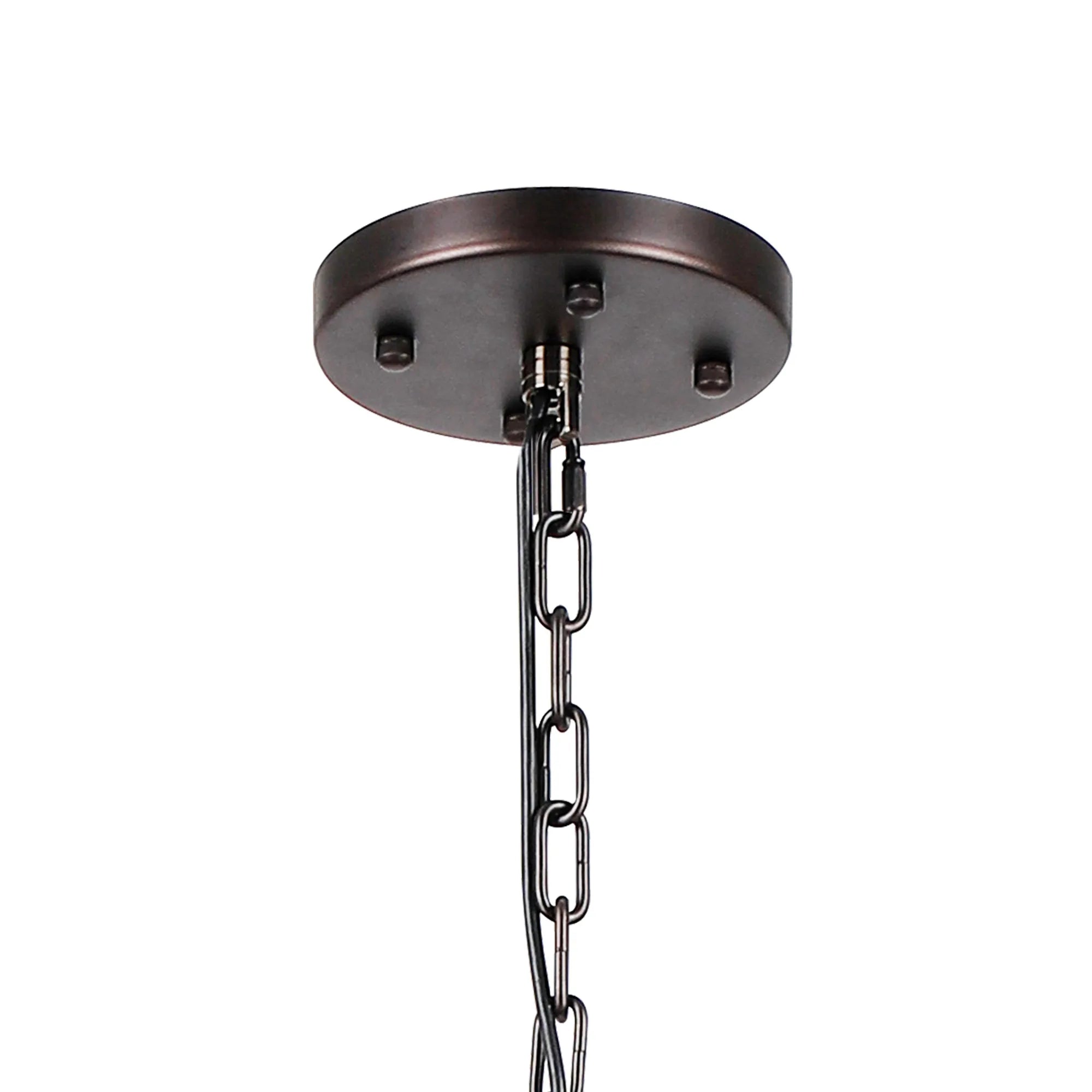 Robin 96cm Pendant & Semi Ceiling 22 Light - Brown Oxide & Smoke Glass Rods