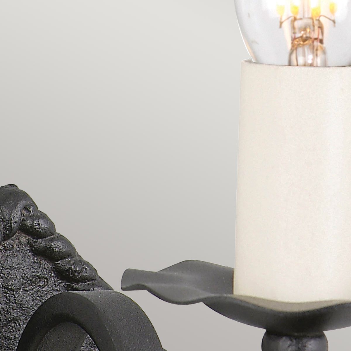Elstead Rectory Swirl Single Wall Light - Black