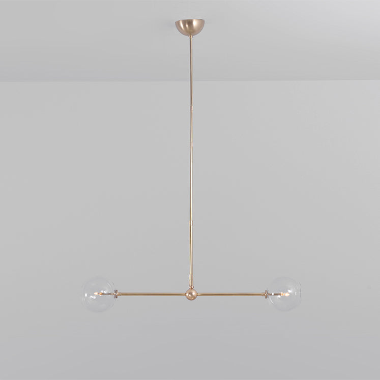 Schwung Balance 150 x 150 2 Light Pendant - Transparent Glass