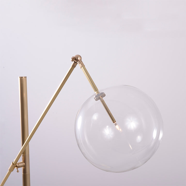 Schwung Milan 1 Arm Floor Lamp - Transparent Glass