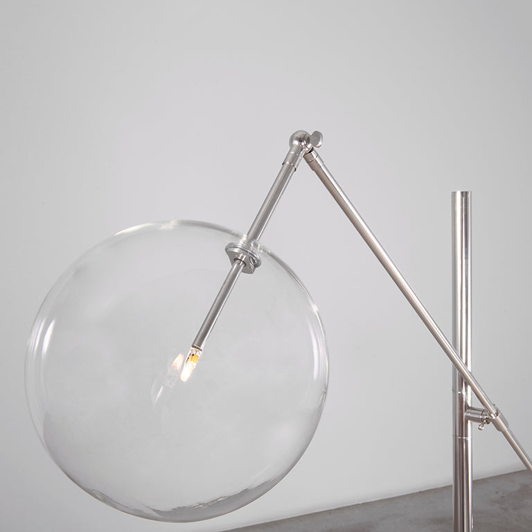 Schwung Milan 1 Arm Floor Lamp - Transparent Glass