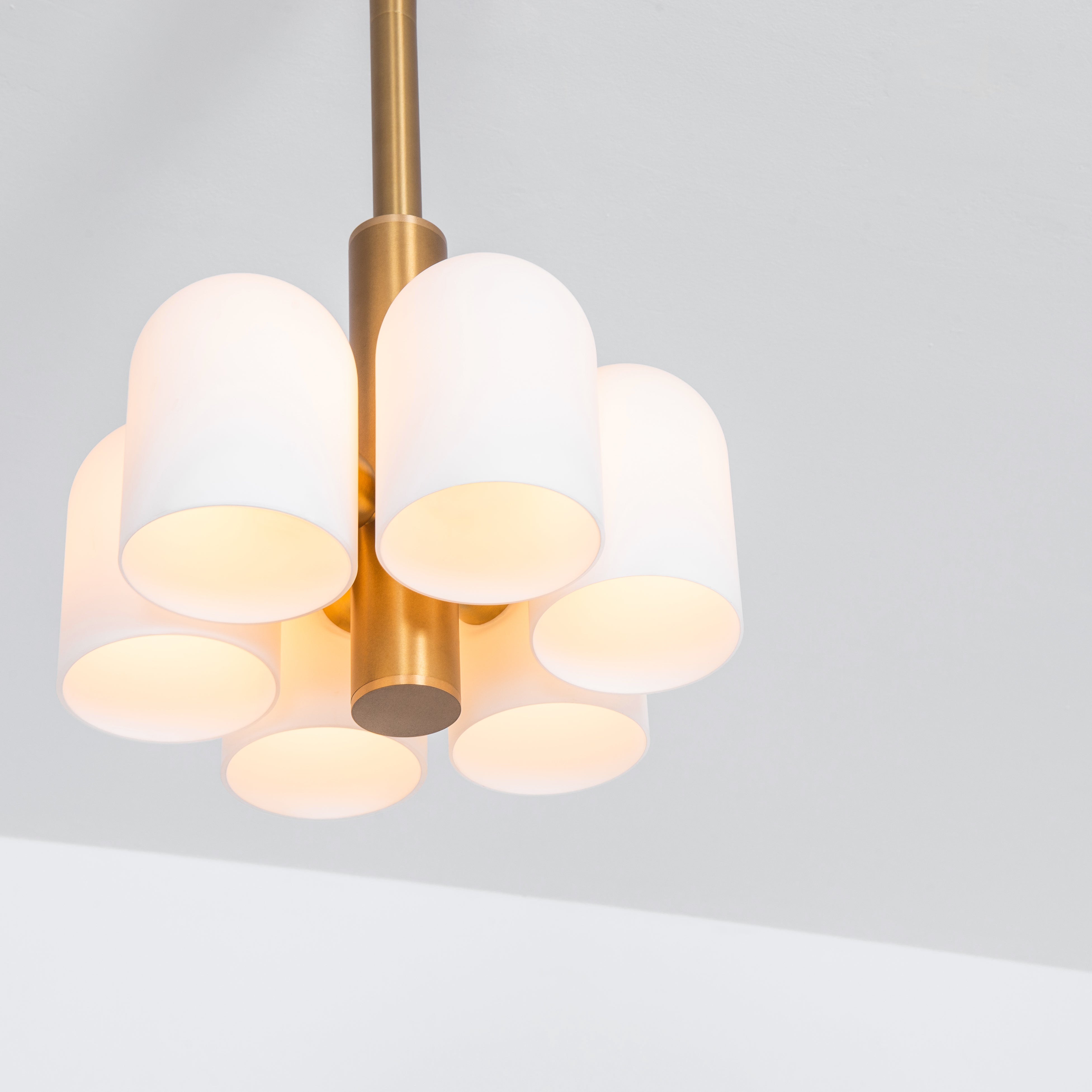 Schwung Odyssey 6 Light Pendant - Opal Mat Glass