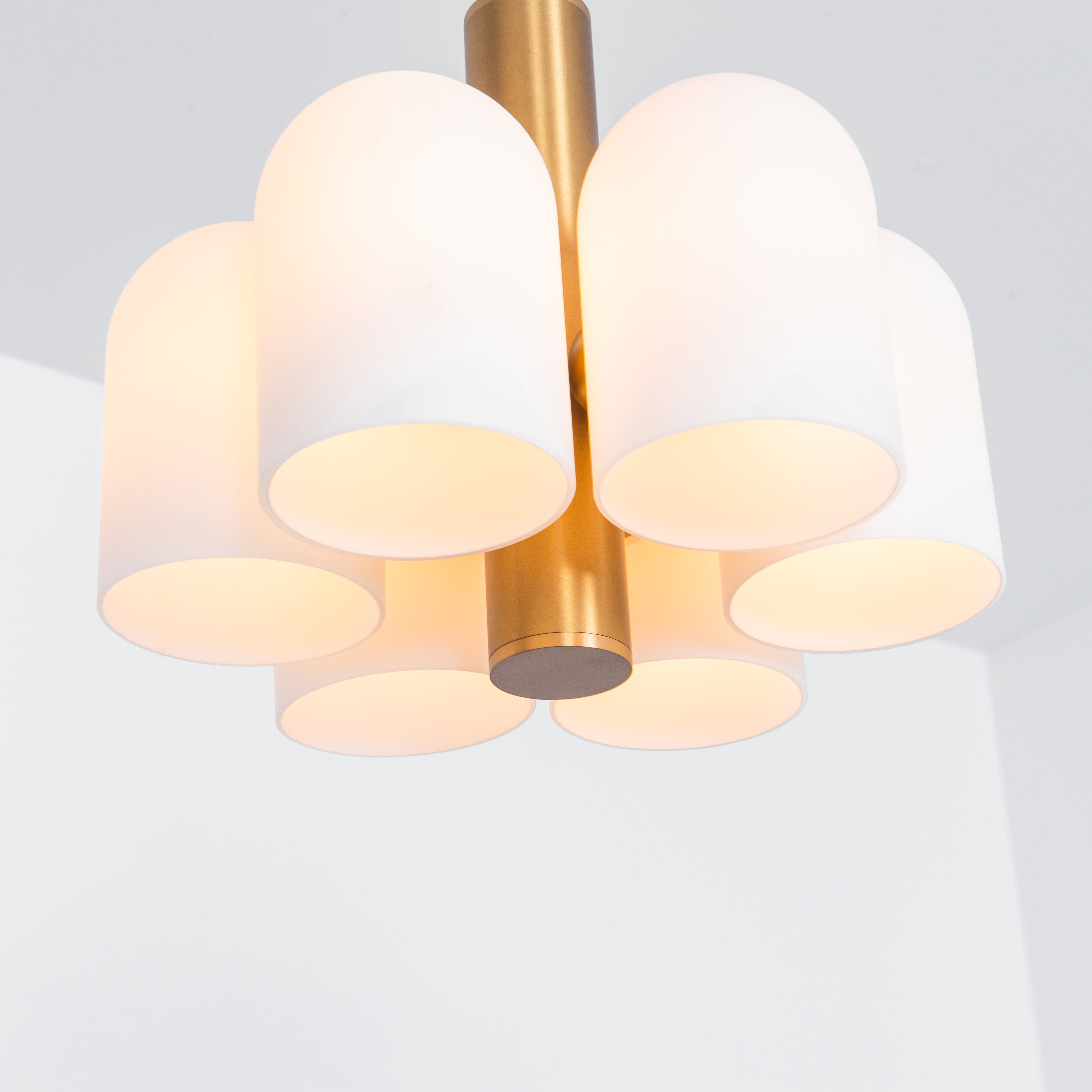 Schwung Odyssey 6 Light Pendant - Opal Mat Glass