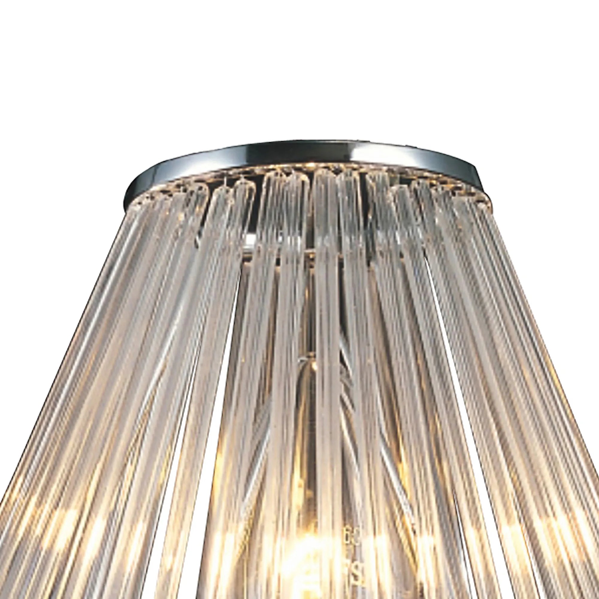 Diyas IL30100 Crystal Clip-On Shade - With Clear Glass Rods Polished Chrome/Crystal - 6.5/13cm - Shade Only