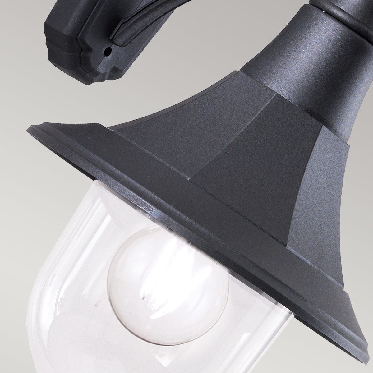 Elstead Shannon Single Down Wall Lantern - Black