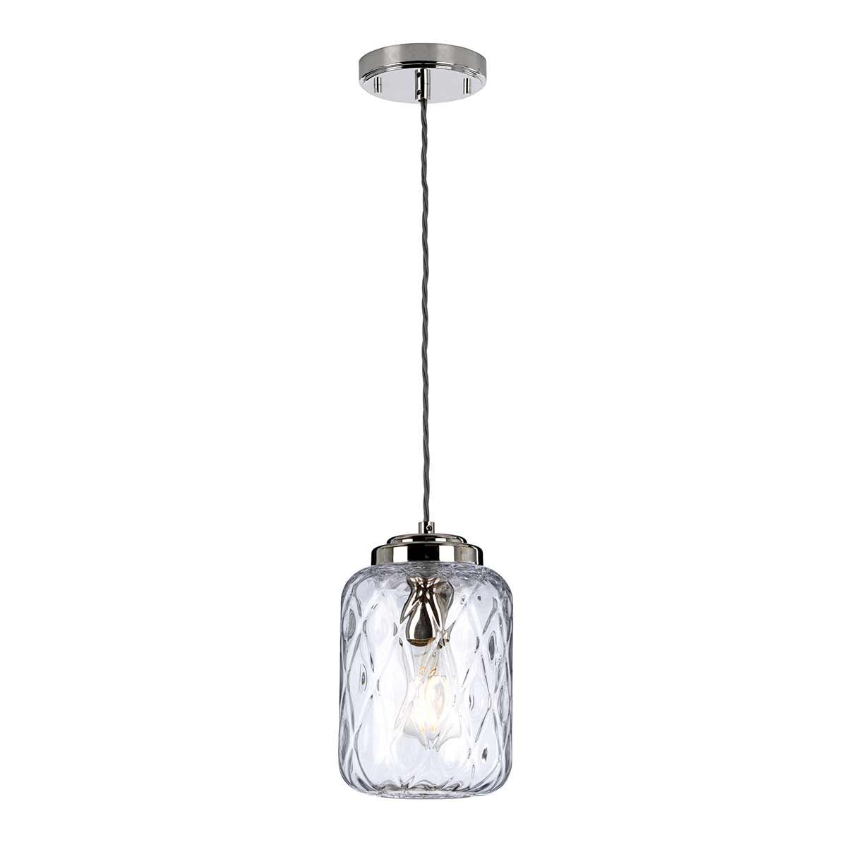 Elstead Sola Single Pendant - Polished Nickel