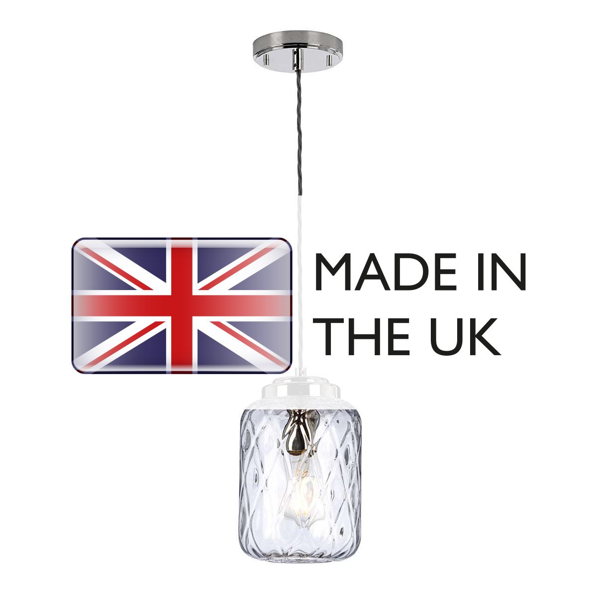 Elstead Sola Single Pendant - Polished Nickel