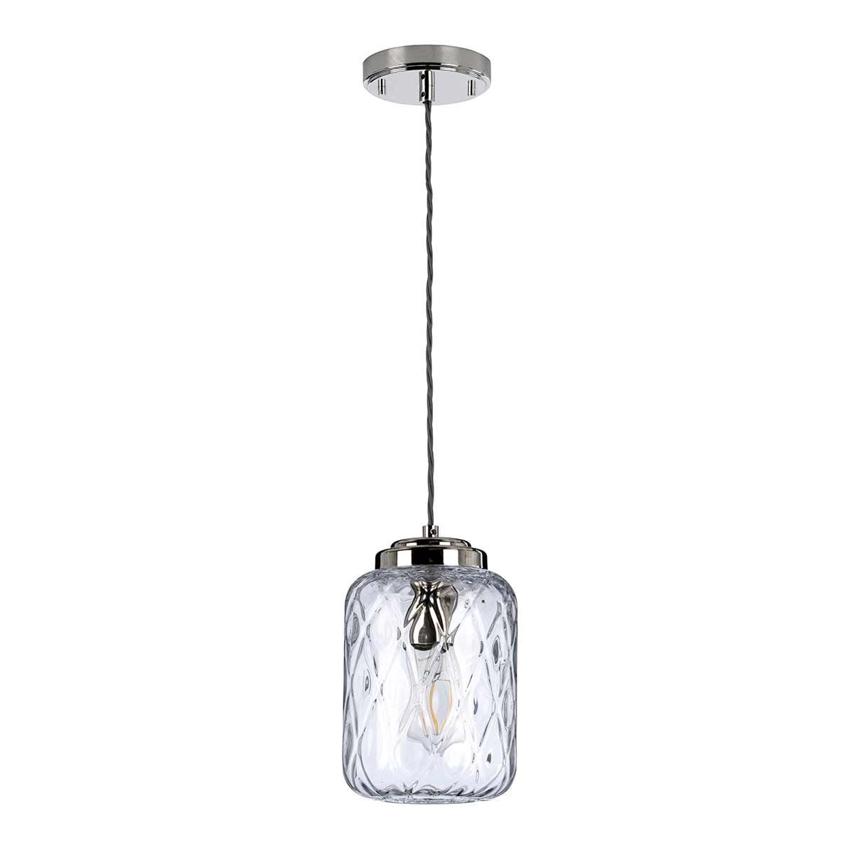 Elstead Sola Single Pendant - Polished Nickel