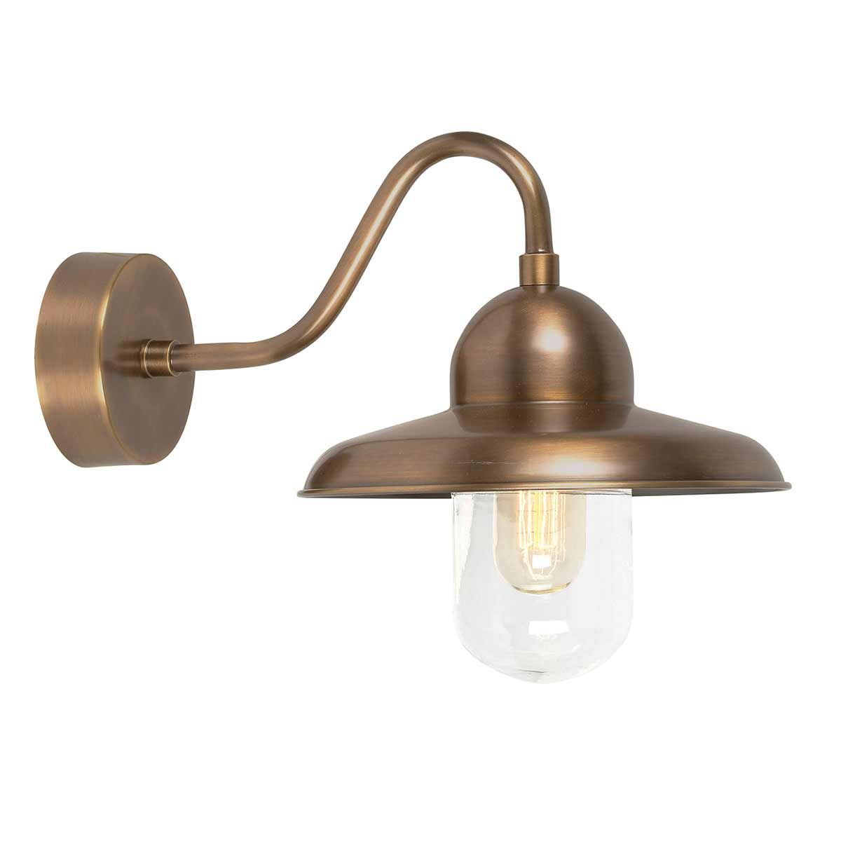 Elstead Somerton Single Wall Lantern - Aged Brass