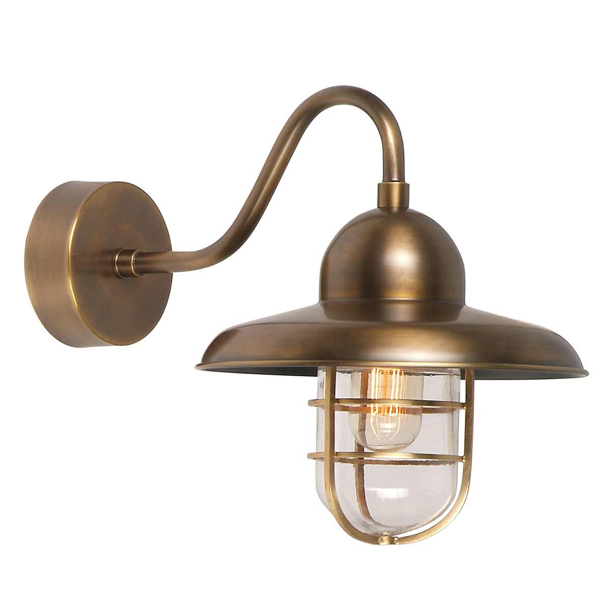 Elstead Somerton Single Wall Lantern - Aged Brass