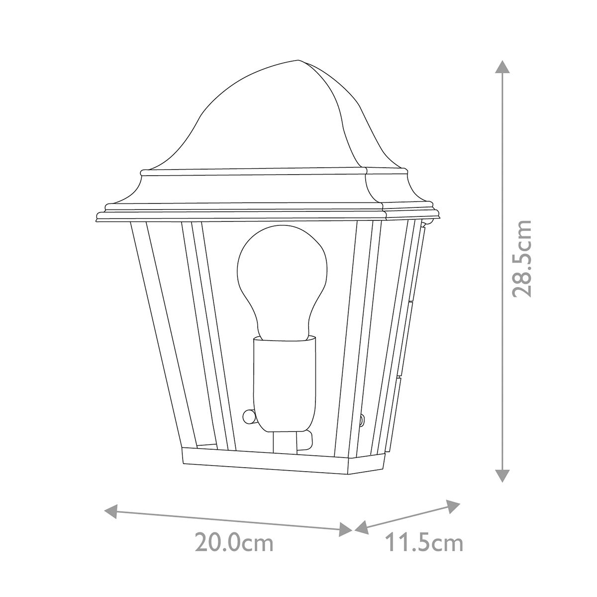Elstead St James Single Wall Lantern - Aged Brass