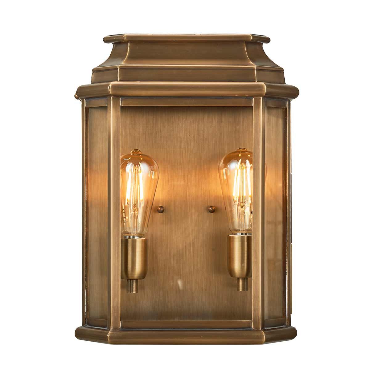 Elstead St Martins 2 Light Large Wall Lantern - Aged Brass