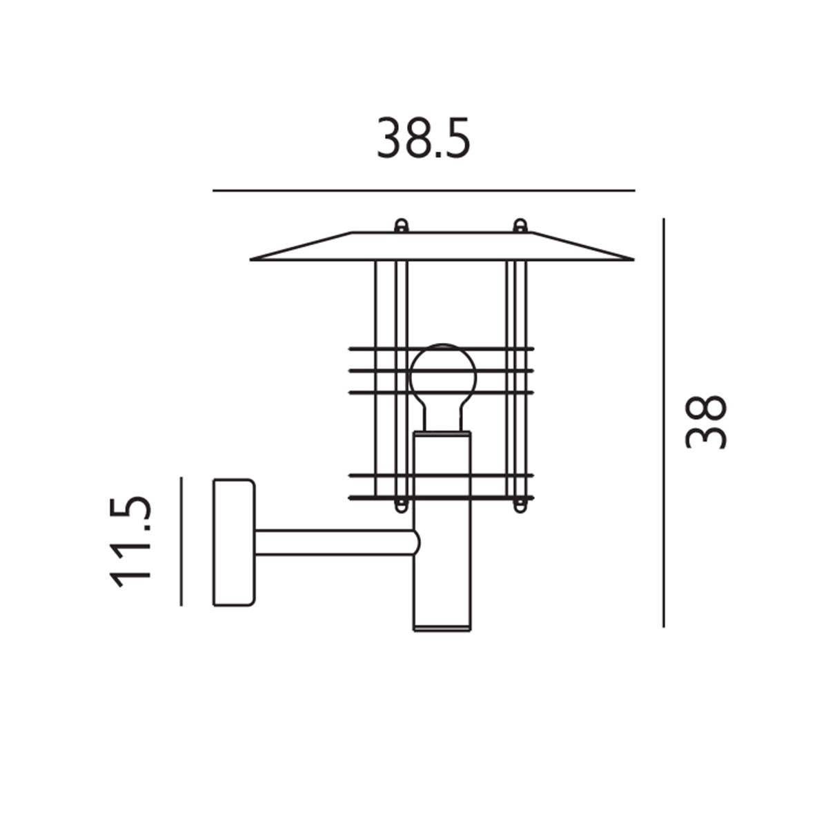 Norlys Stockholm Grande Single Wall Lantern - Black