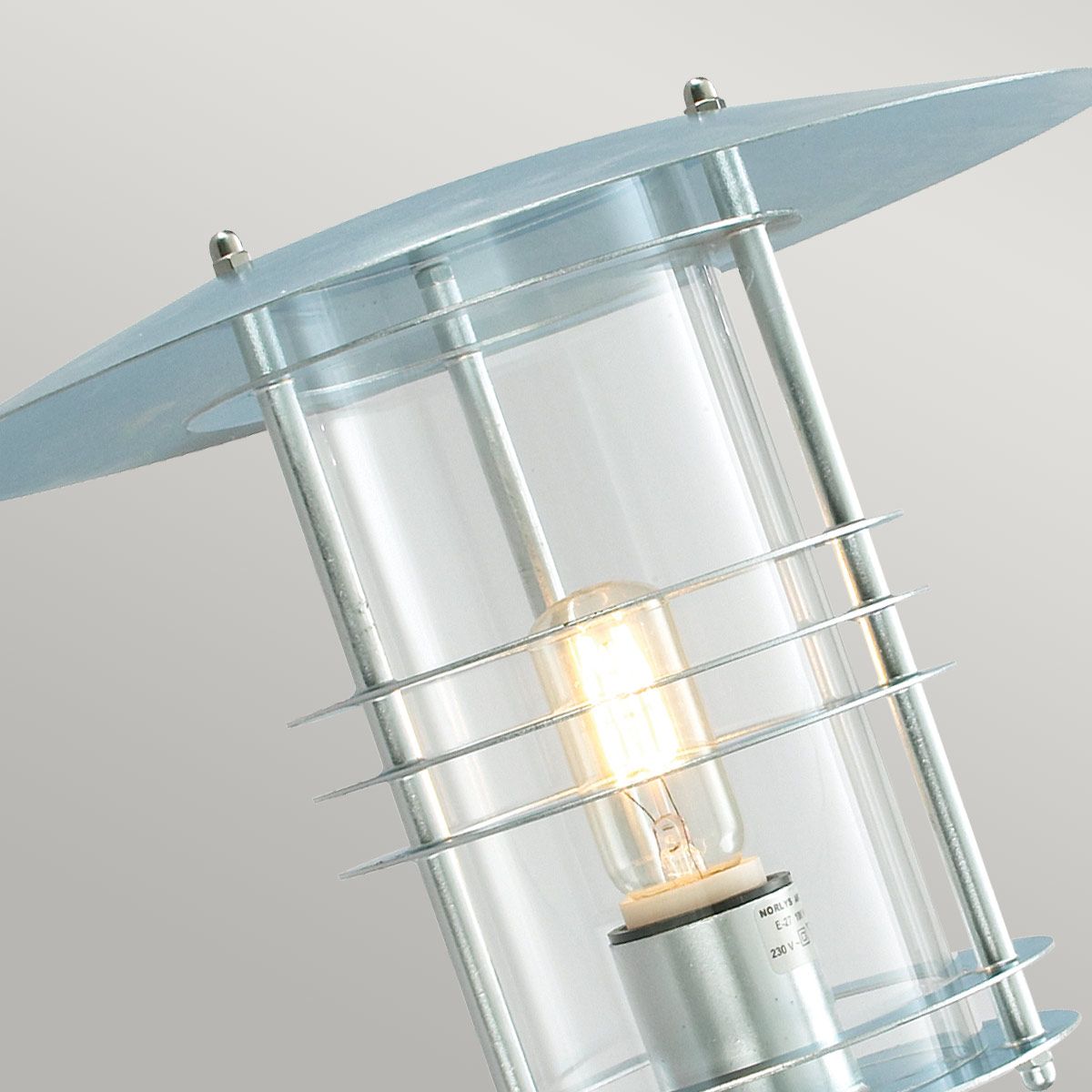 Norlys Stockholm Grande Single Wall Lantern - Galvanised