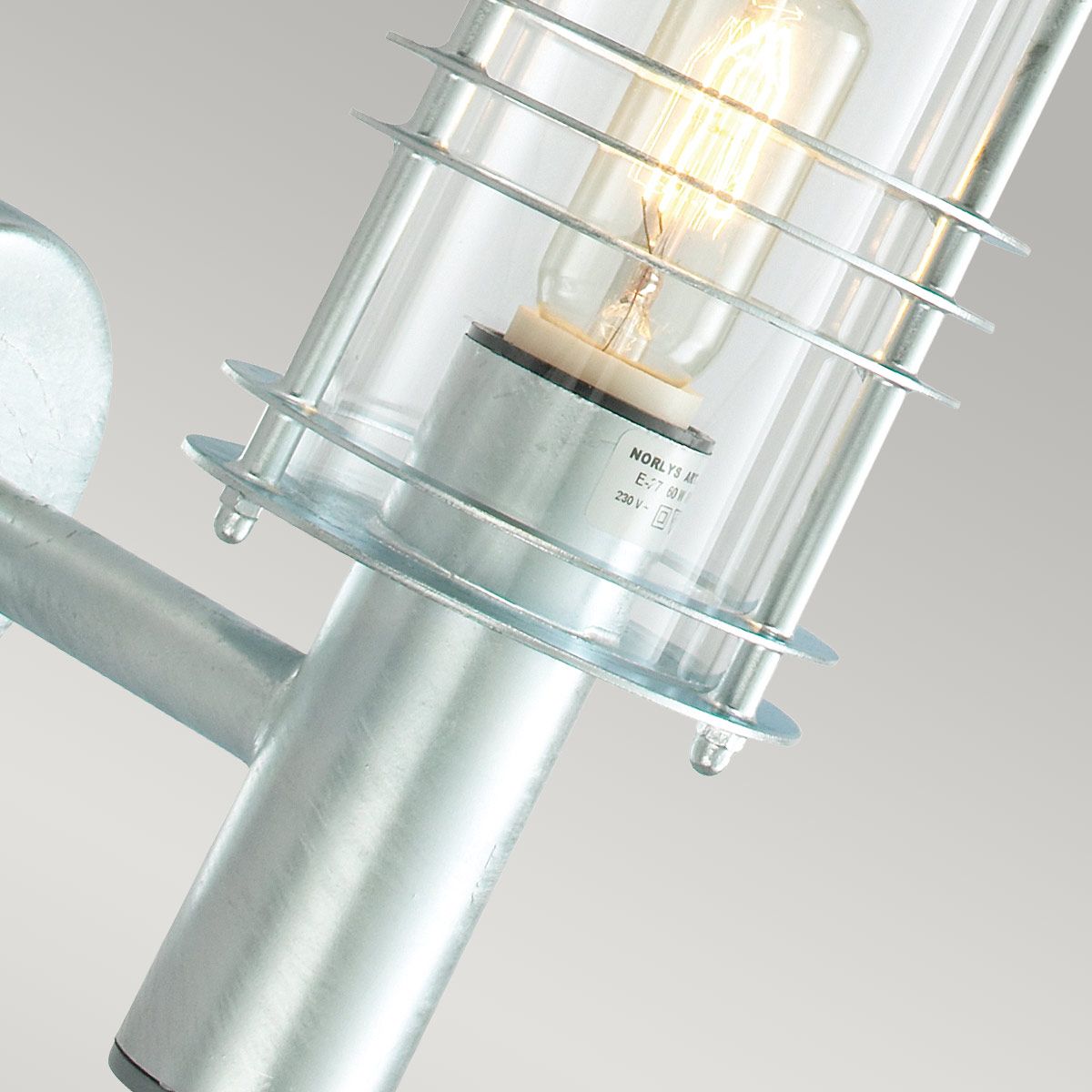 Norlys Stockholm Single Wall Lantern - Galvanised