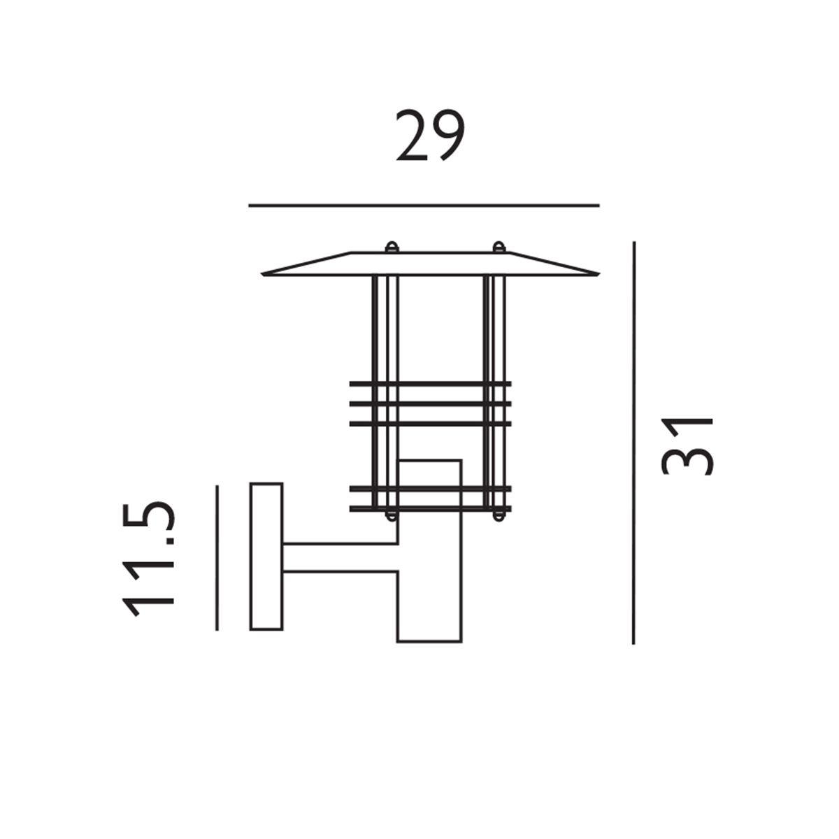 Norlys Stockholm Single Wall Lantern - Galvanised