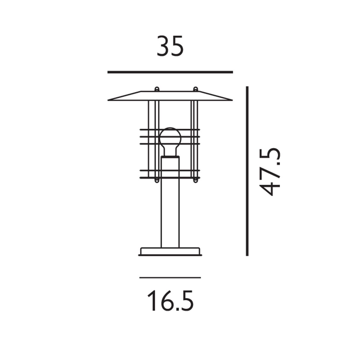 Norlys Stockholm Grande Single Pedestal - Galvanised