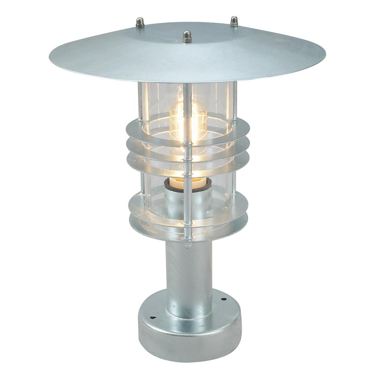 Norlys Stockholm Single Pedestal - Galvanised