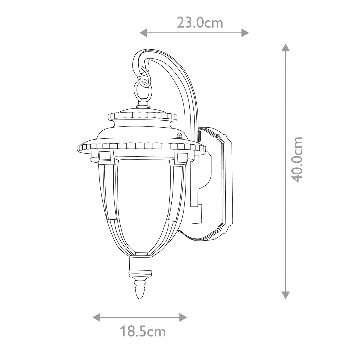 Elstead St Louis Single Medium Wall Lantern - Weathered Bronze