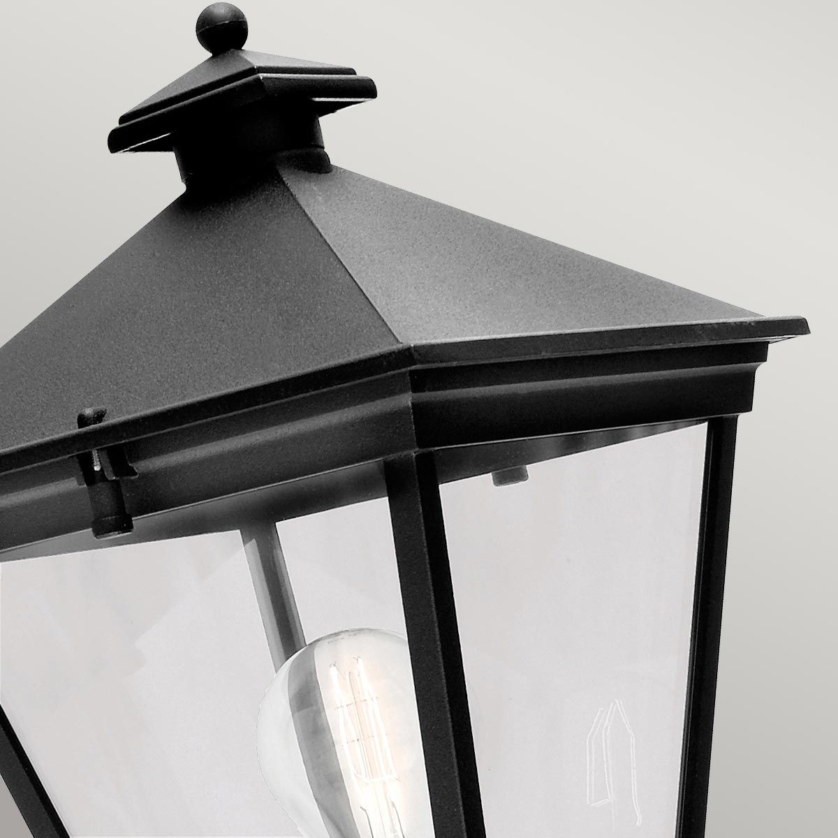 Norlys Turin Single Up Wall Lantern - Black