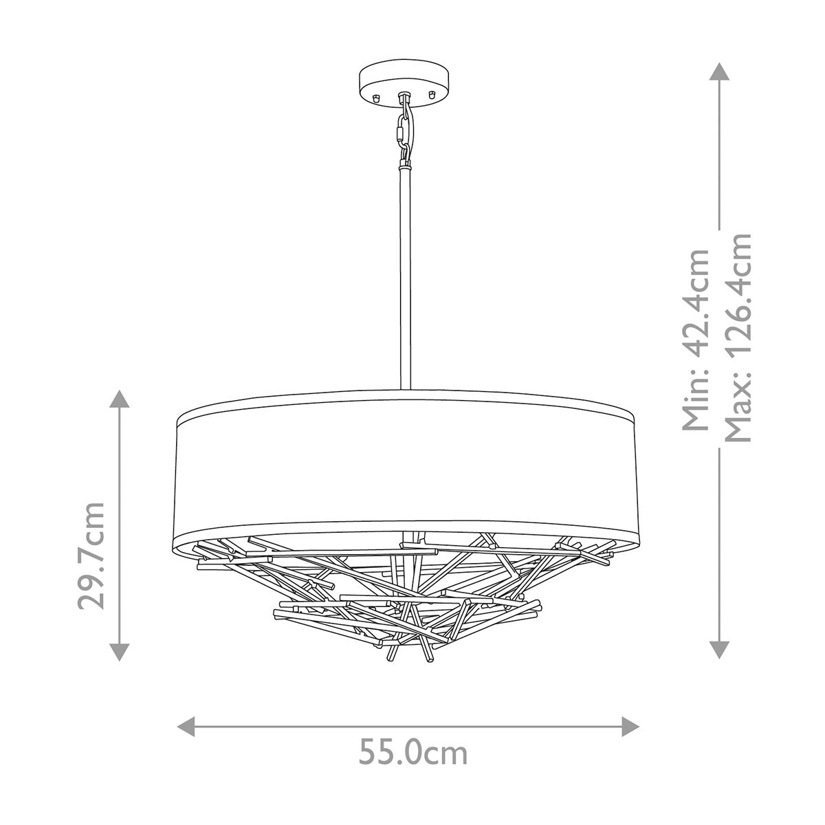 Elstead Taiko 4 Light Pendant - Olde Bronze
