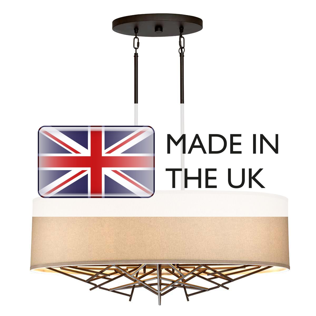 Elstead Taiko 5 Light Island Pendant - Olde Bronze