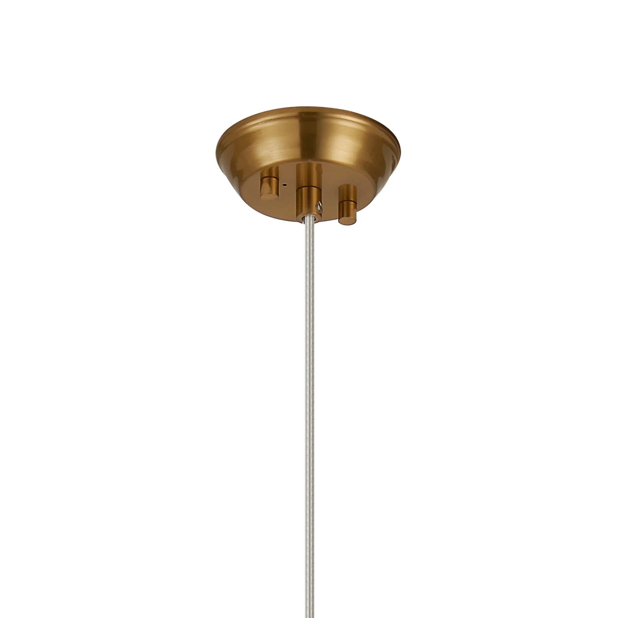Fabula Wedgewood IP44 Glass Rod Single Pendant - Gold & Clear Glass Rods