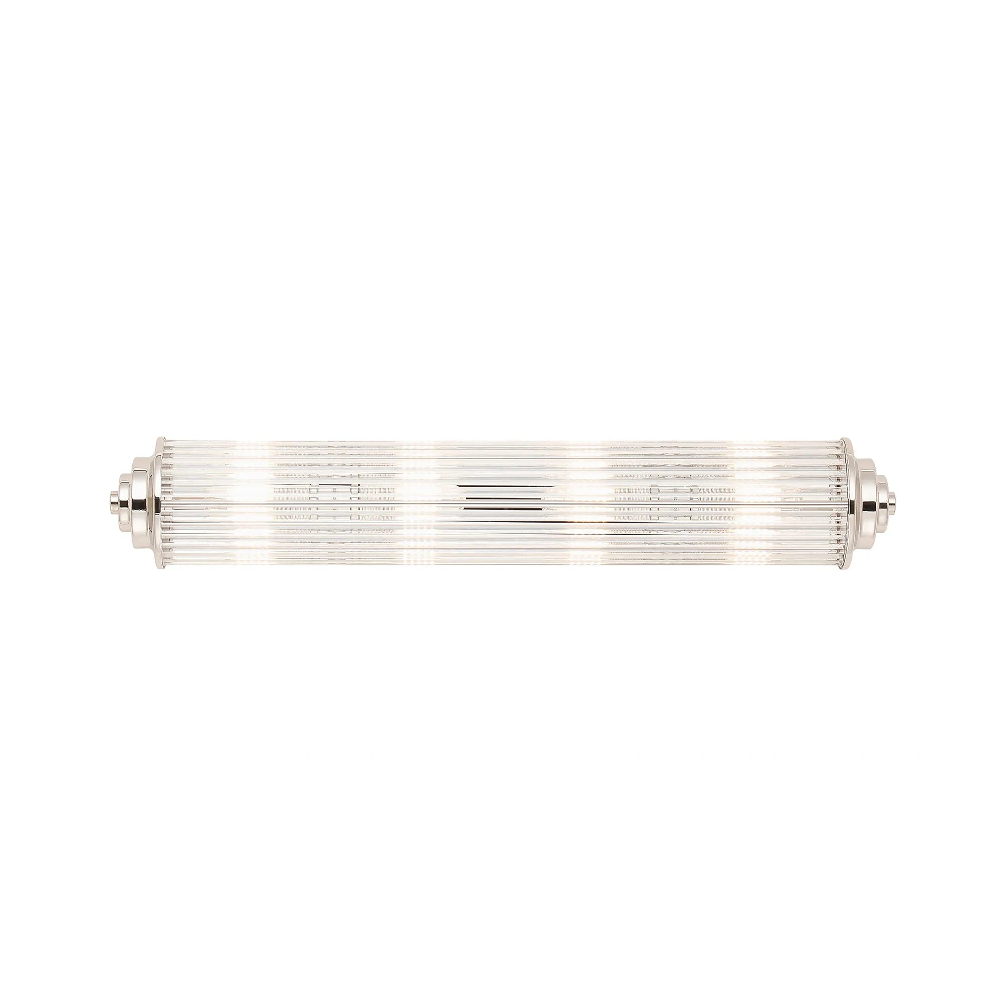 Fabula Wedgewood Large 4 Light Glass Rod Wall Light G9 IP44 - Polished Nickel