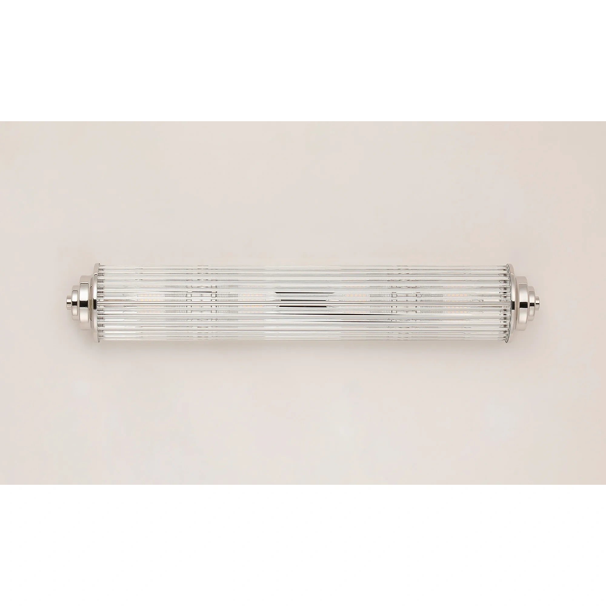 Fabula Wedgewood Large 4 Light Glass Rod Wall Light G9 IP44 - Polished Nickel