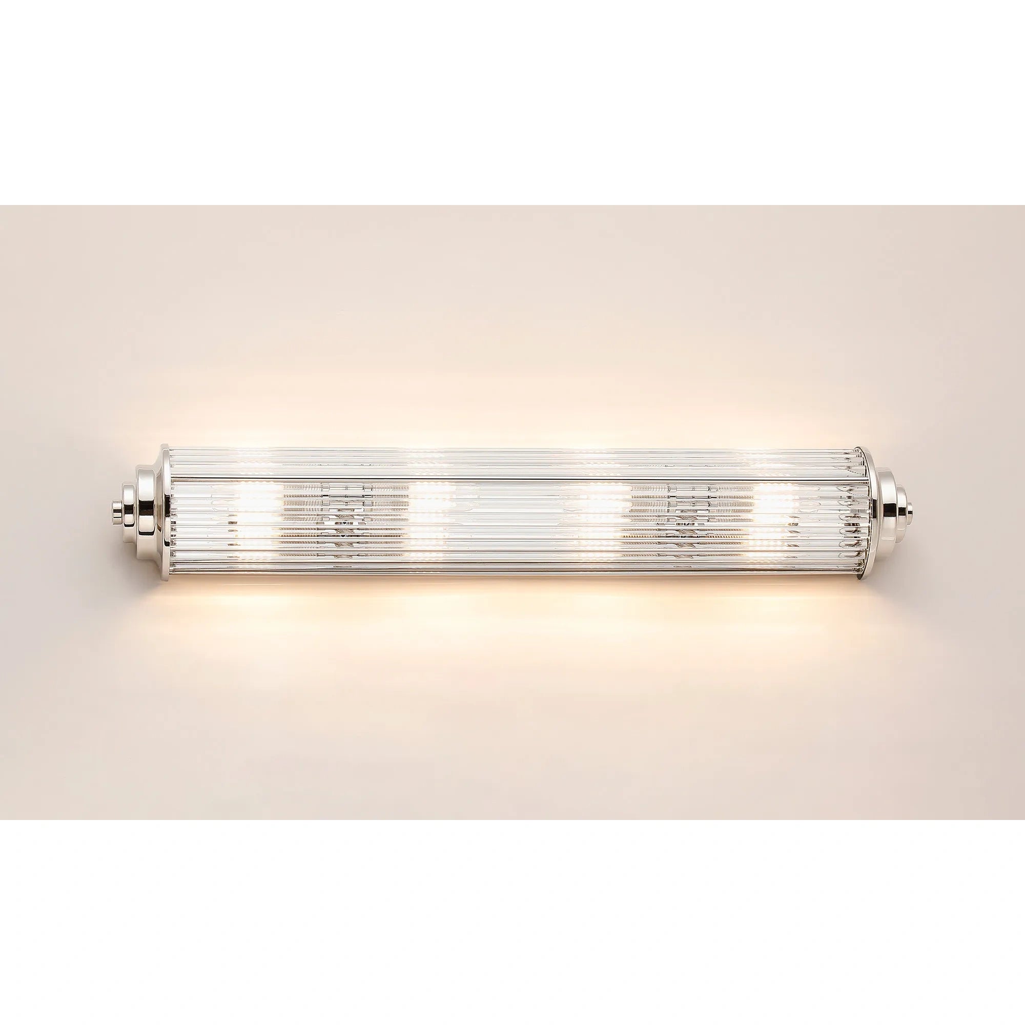 Fabula Wedgewood Large 4 Light Glass Rod Wall Light G9 IP44 - Polished Nickel