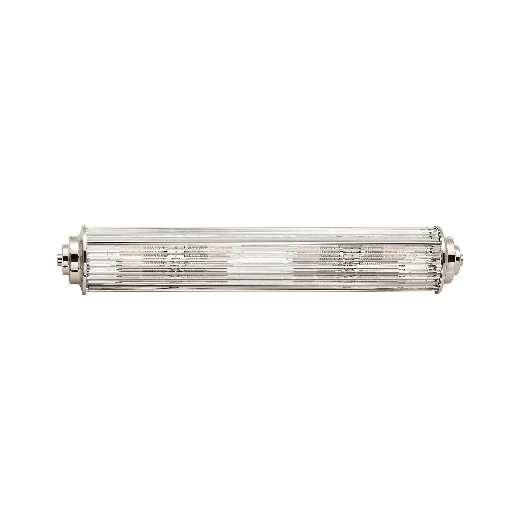 Fabula Wedgewood Large 4 Light Glass Rod Wall Light G9 IP44 - Polished Nickel