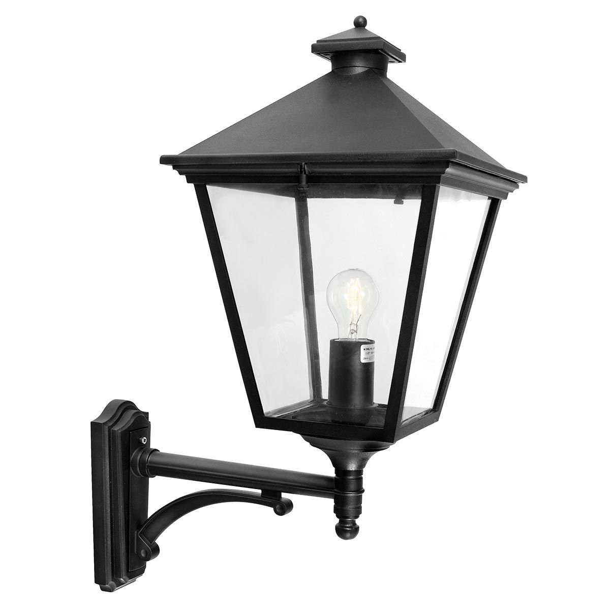 Norlys Turin Grande Single Up Wall Lantern - Black