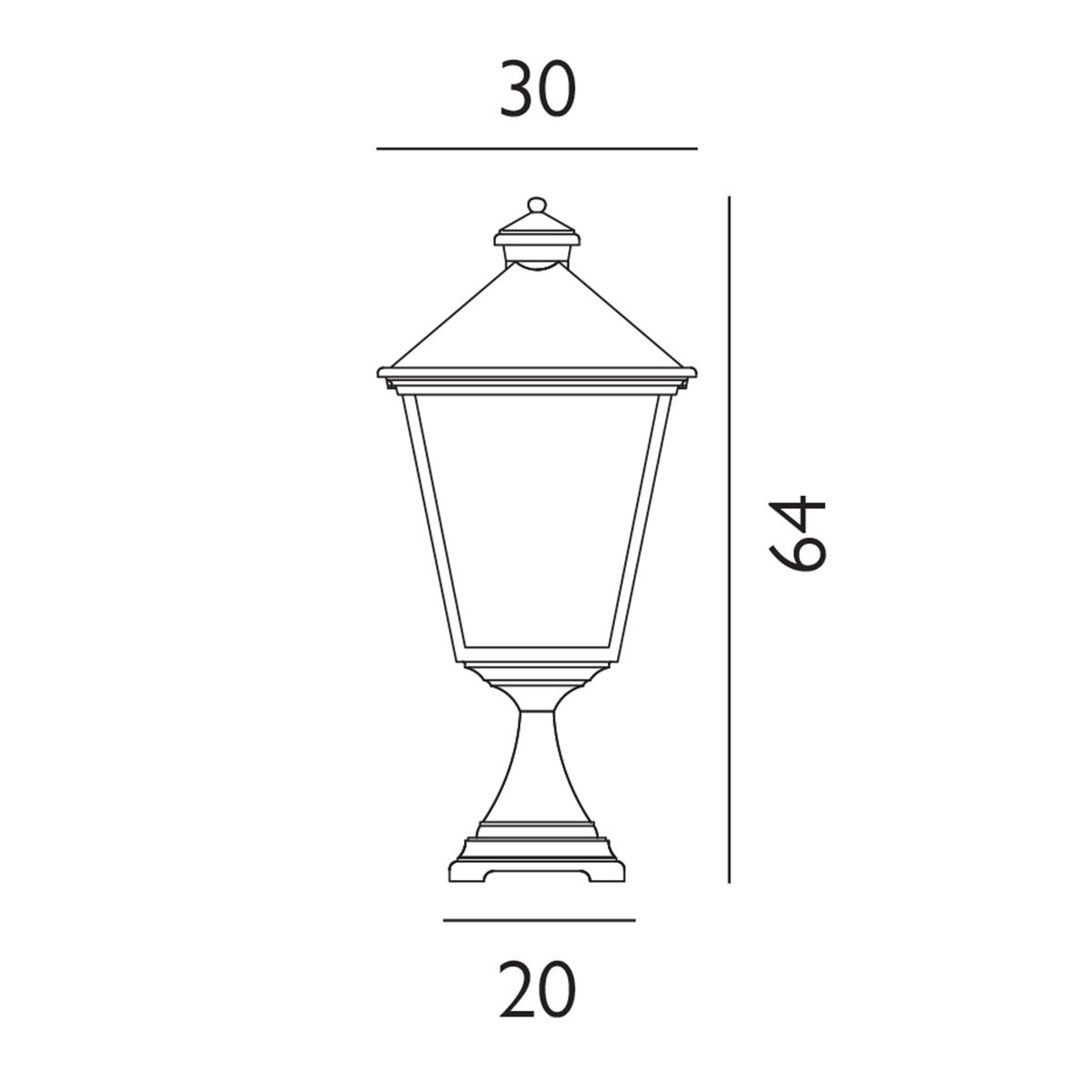 Norlys Turin Grande Single Pedestal - Black
