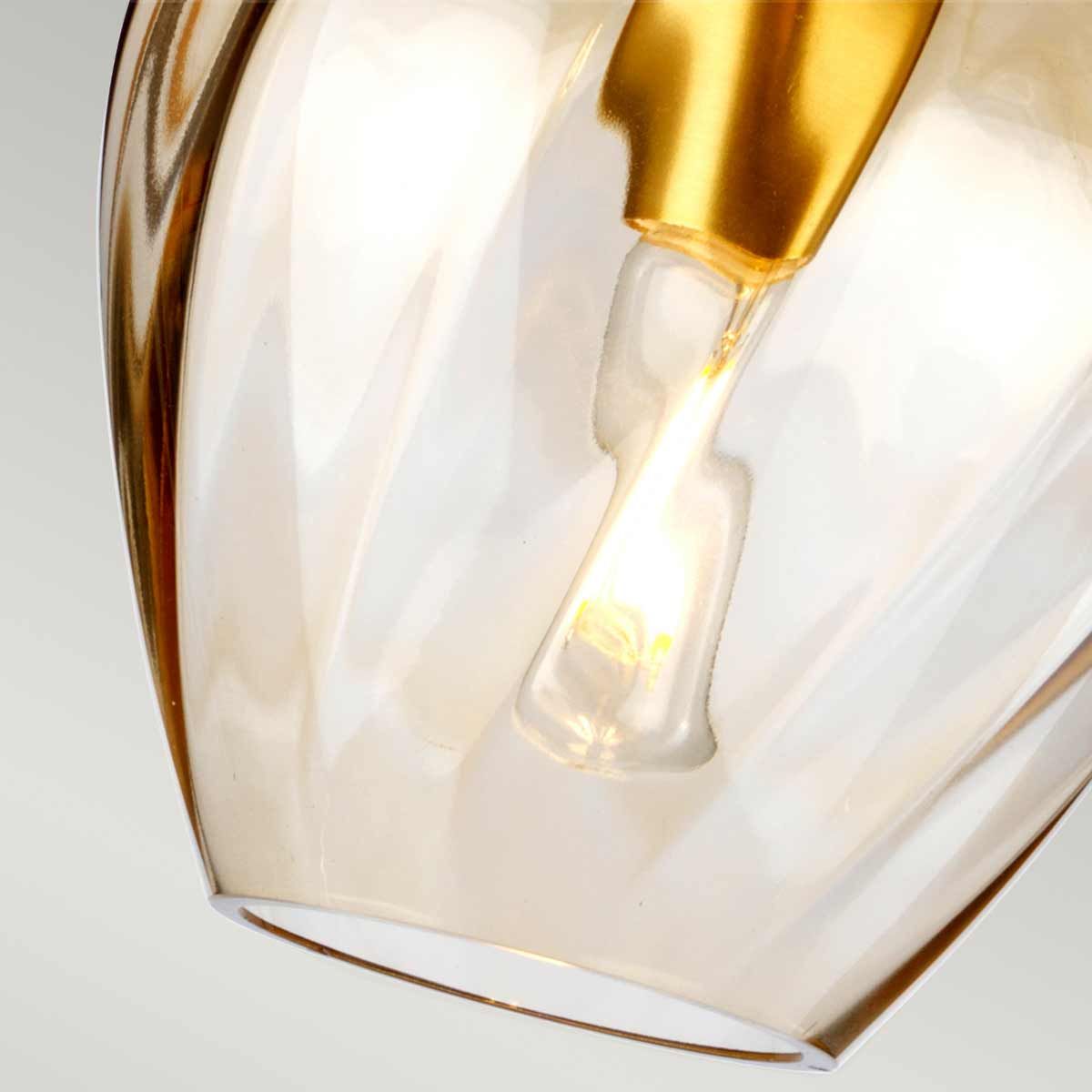 Elstead Tiber Single Pendant - Brushed Brass