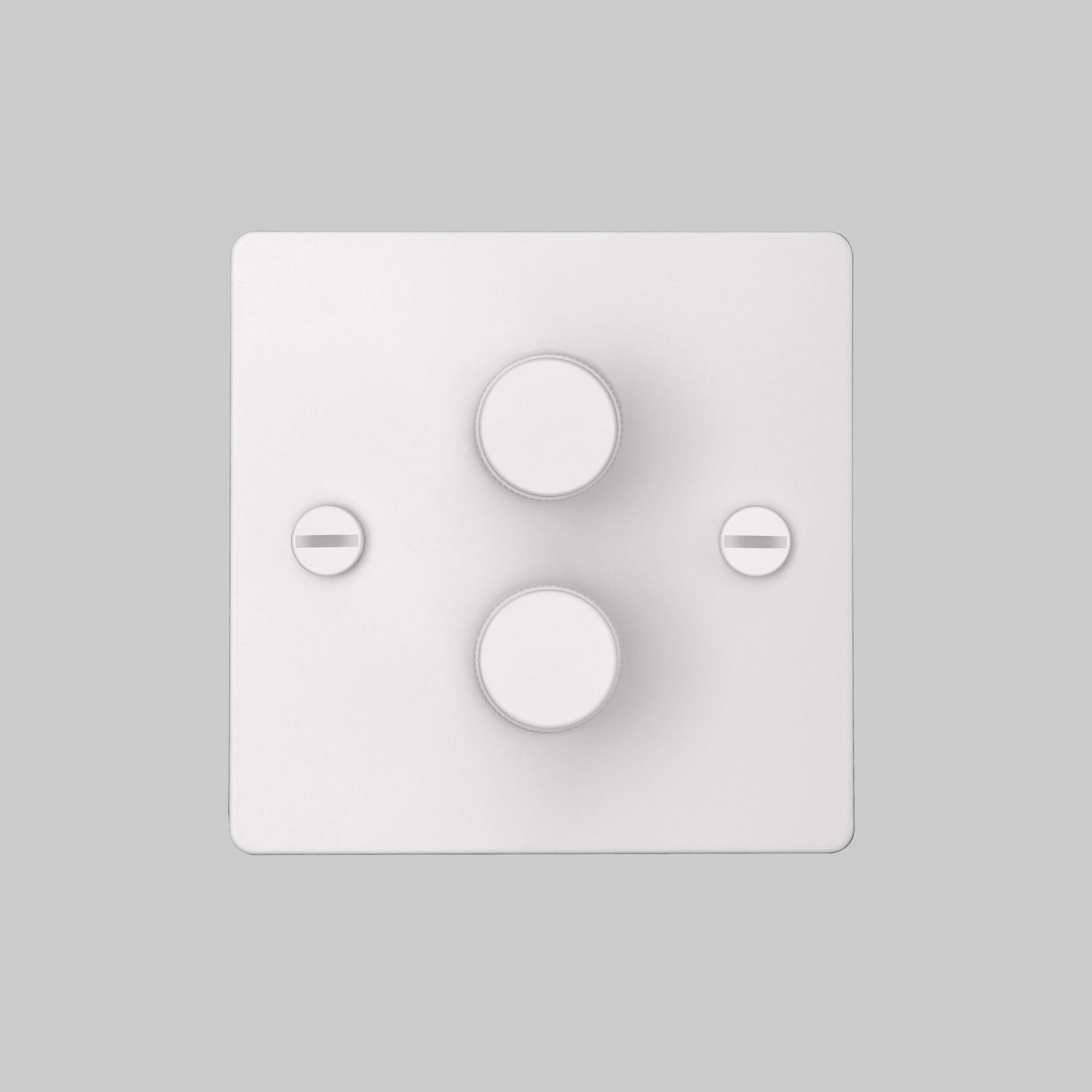 Buster + Punch 2G Dimmer 120W - Cross Knurl - White - 2 Way