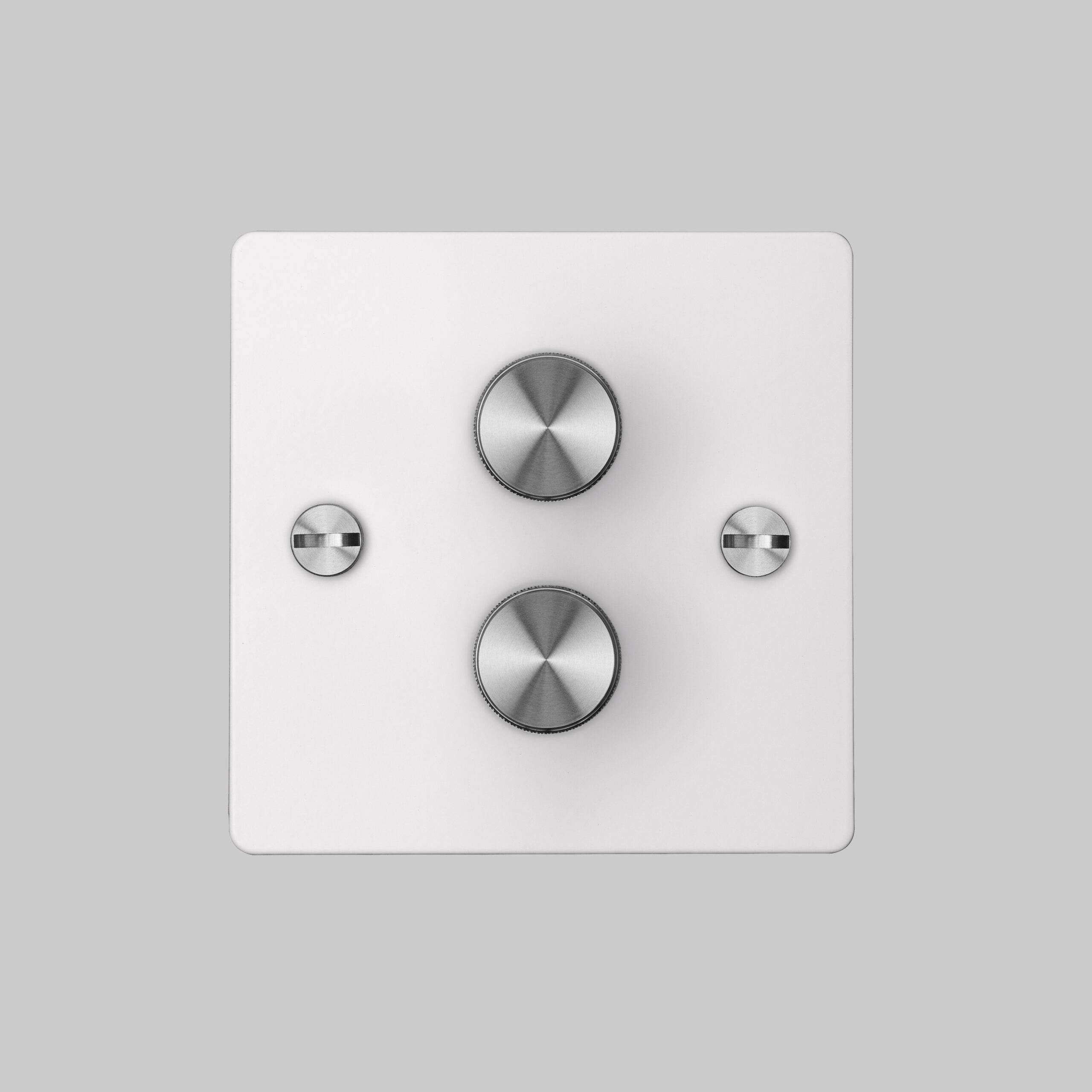 Buster + Punch 2G Dimmer 120W - Cross Knurl - White - 2 Way