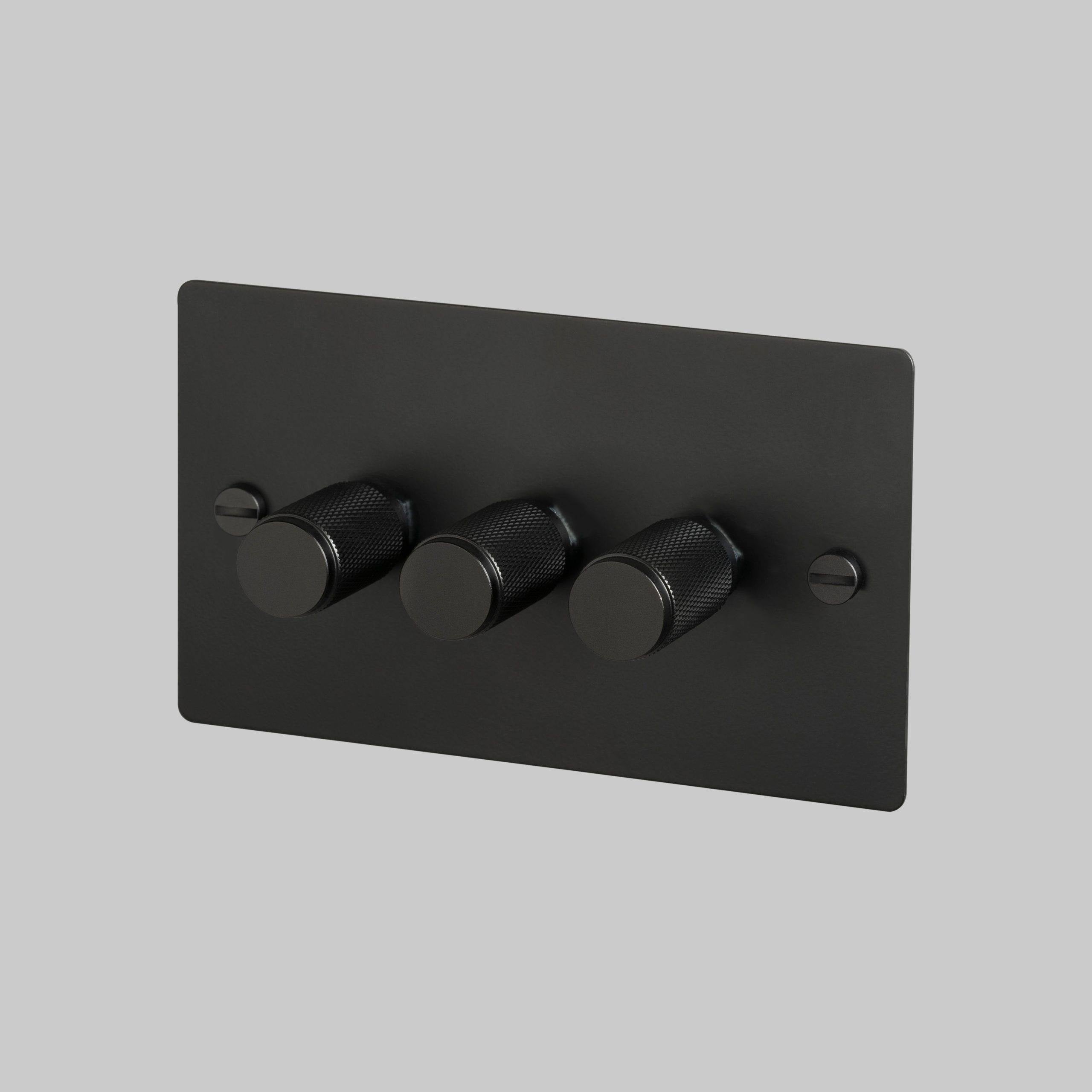 Buster + Punch 3G Dimmer 120W - Cross Knurl - Black - 2 Way
