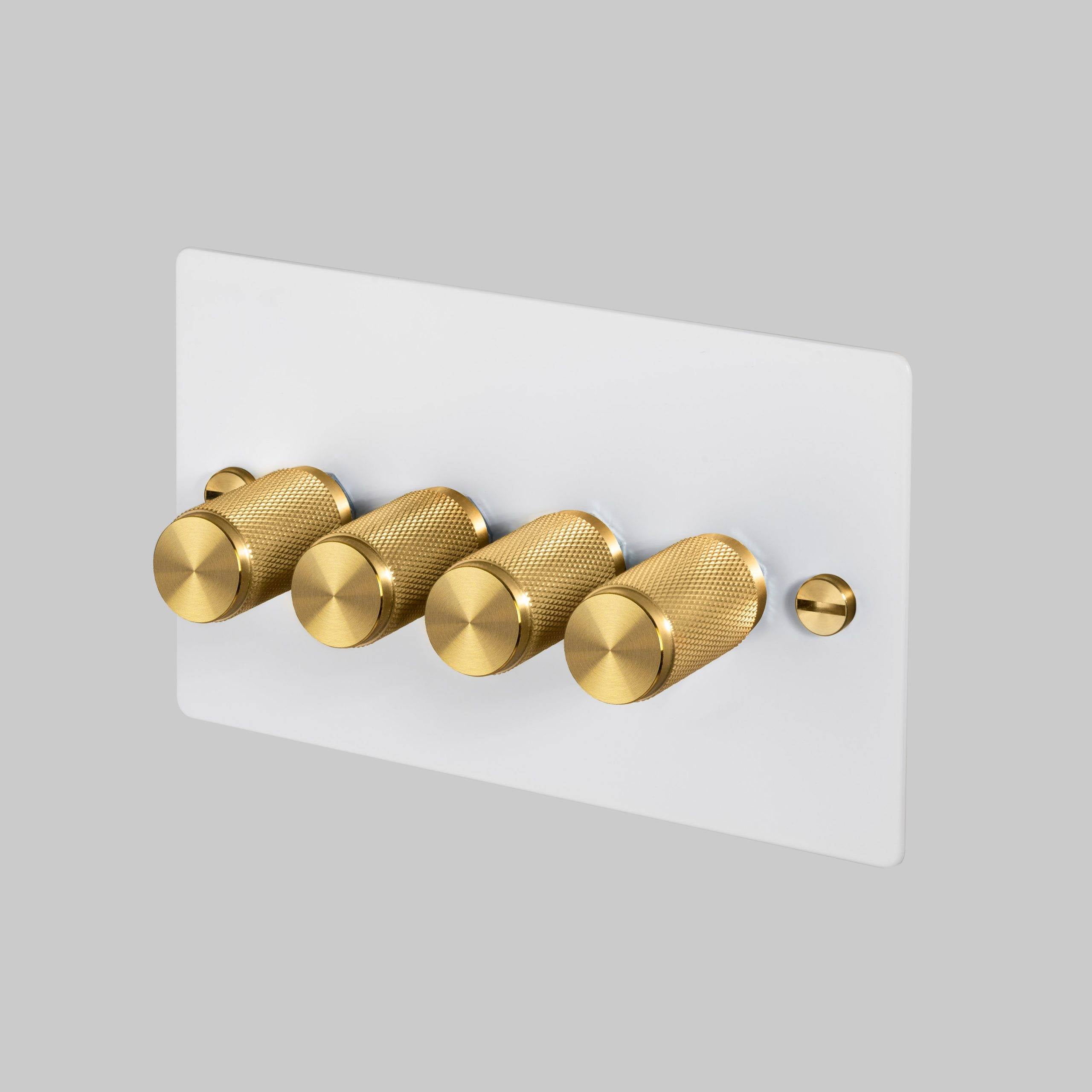 Buster + Punch 4G Dimmer 120W - Cross Knurl - White - 2 way