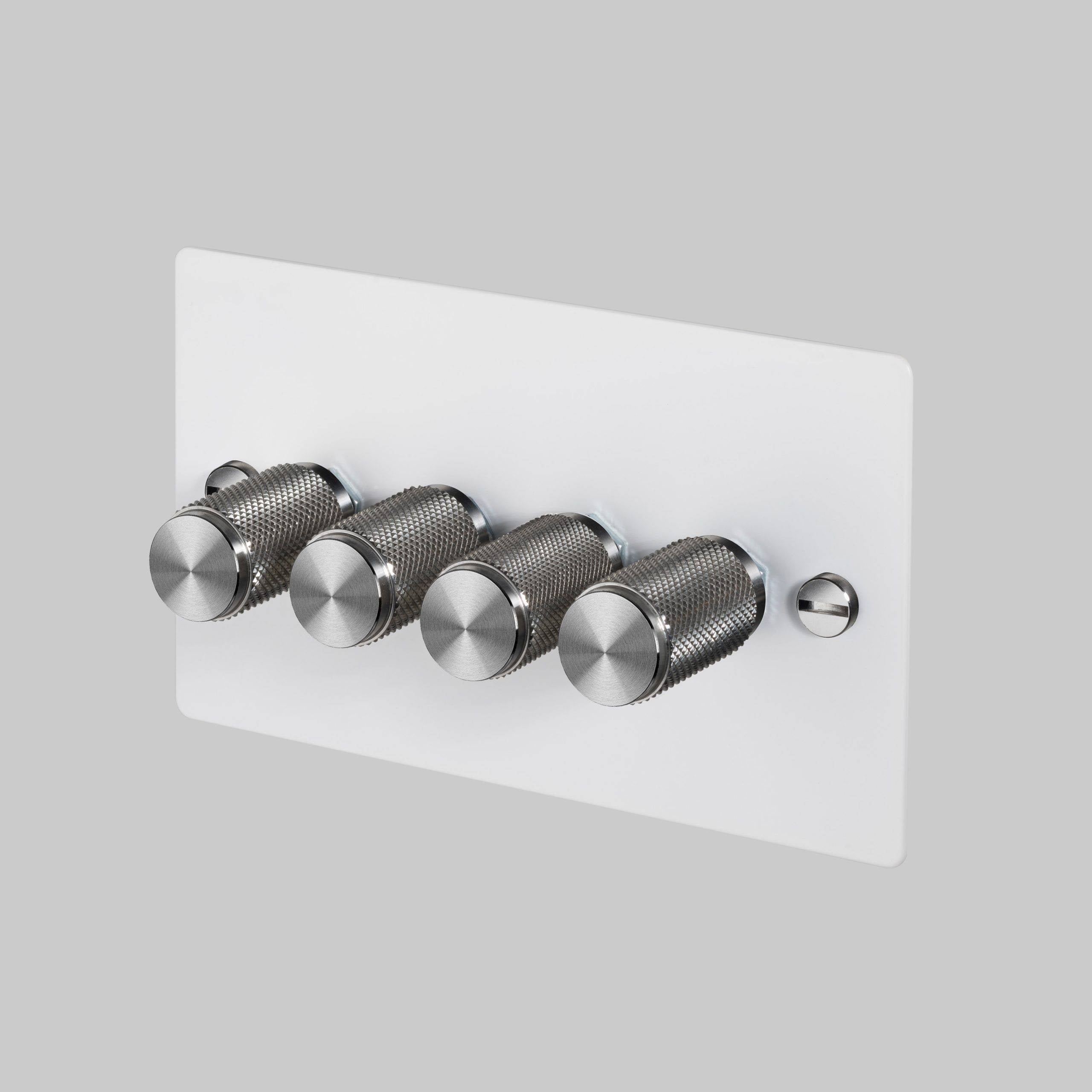 Buster + Punch 4G Dimmer 120W - Cross Knurl - White - 2 way