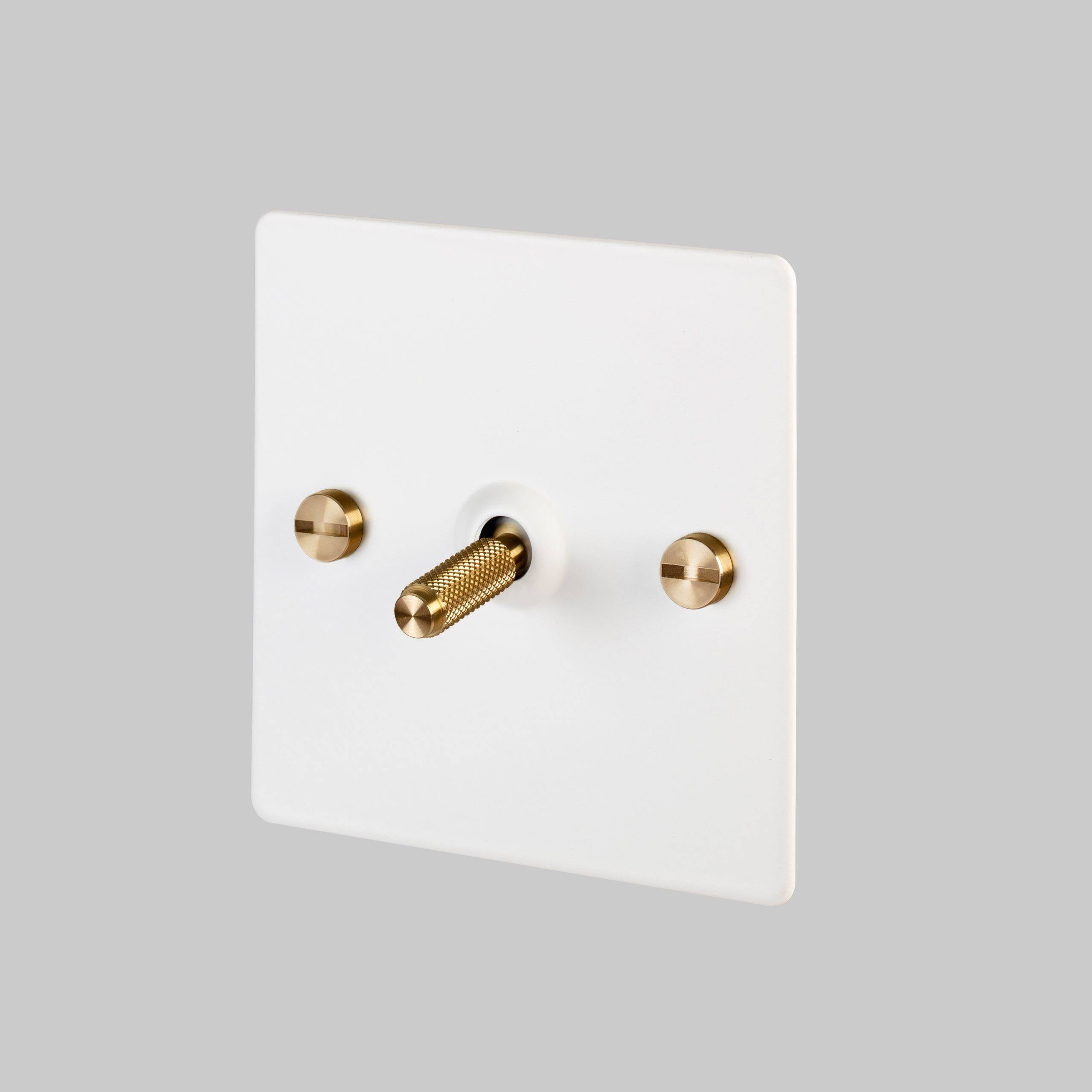 Buster + Punch 1G Toggle Intermediate 3-Way - Cross Knurl - White