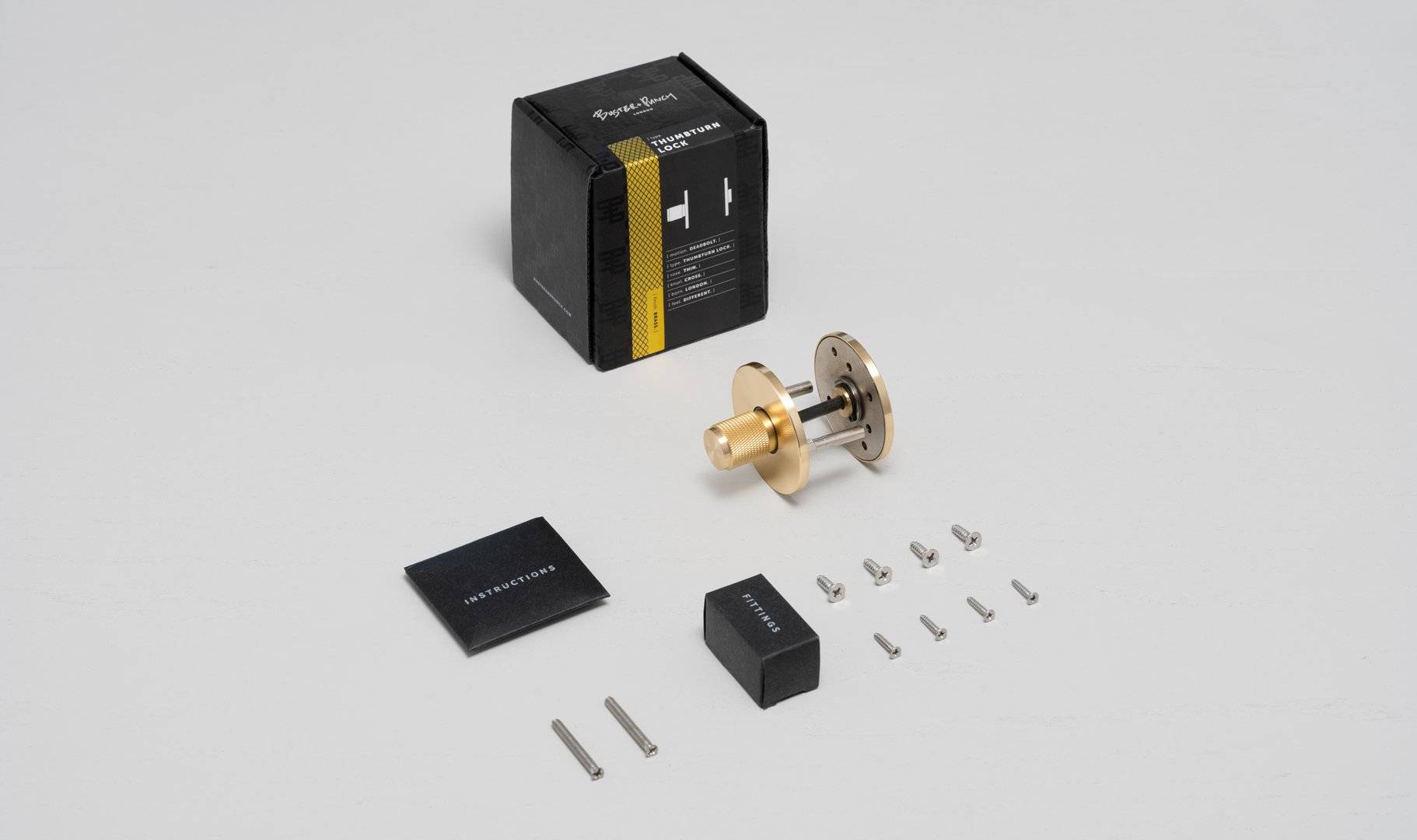 Buster + Punch Thumbturn Lock - Cross Knurl