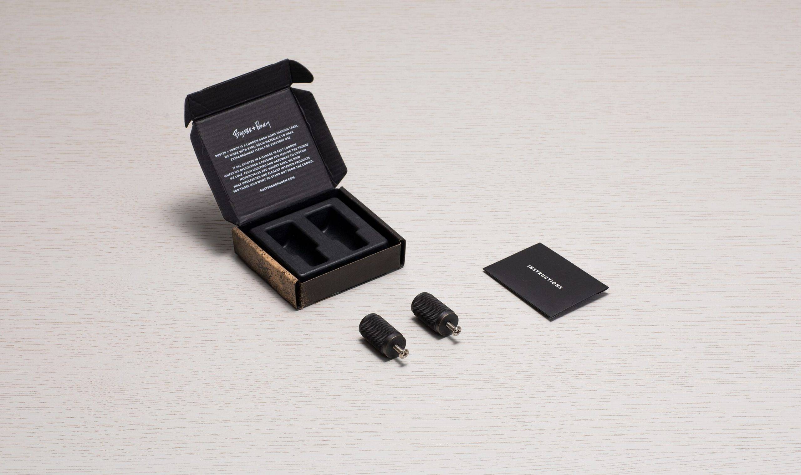 Buster + Punch Furniture Knob - Cross Knurl