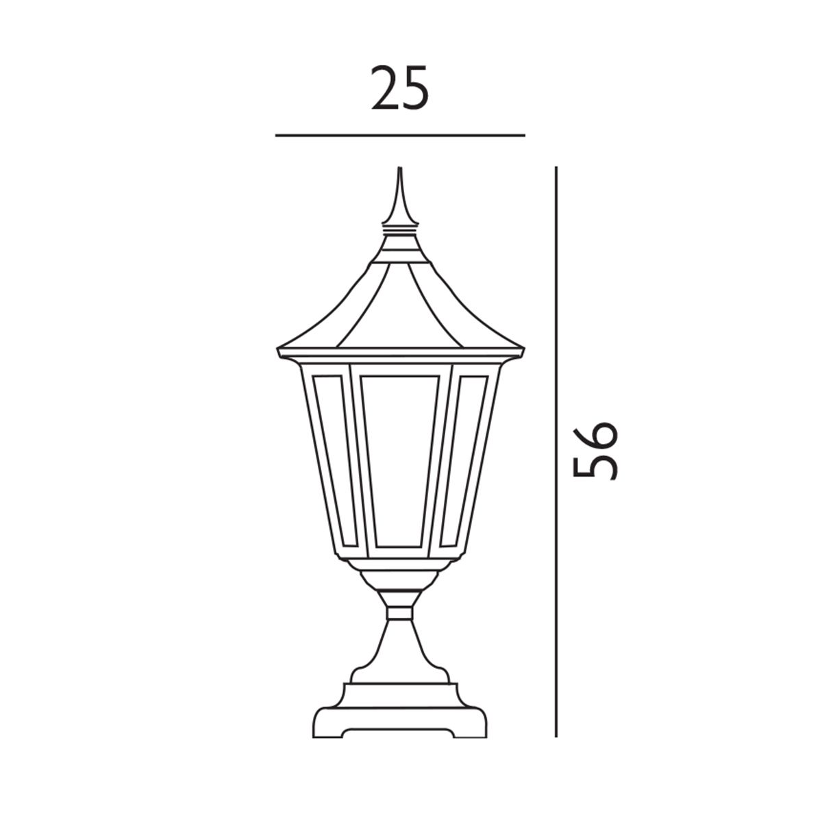 Norlys Valencia Single Pedestal - Black