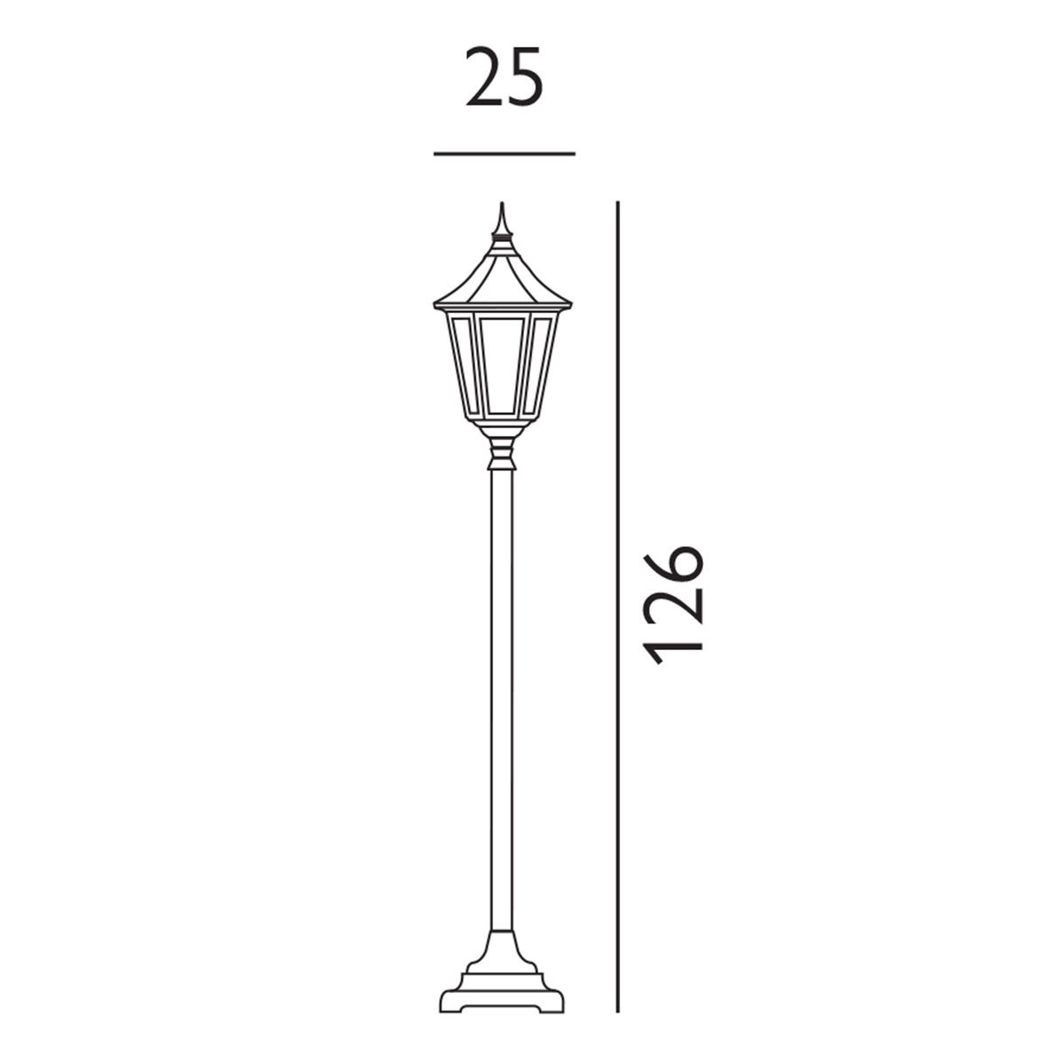 Norlys Valencia Single Pillar - Black