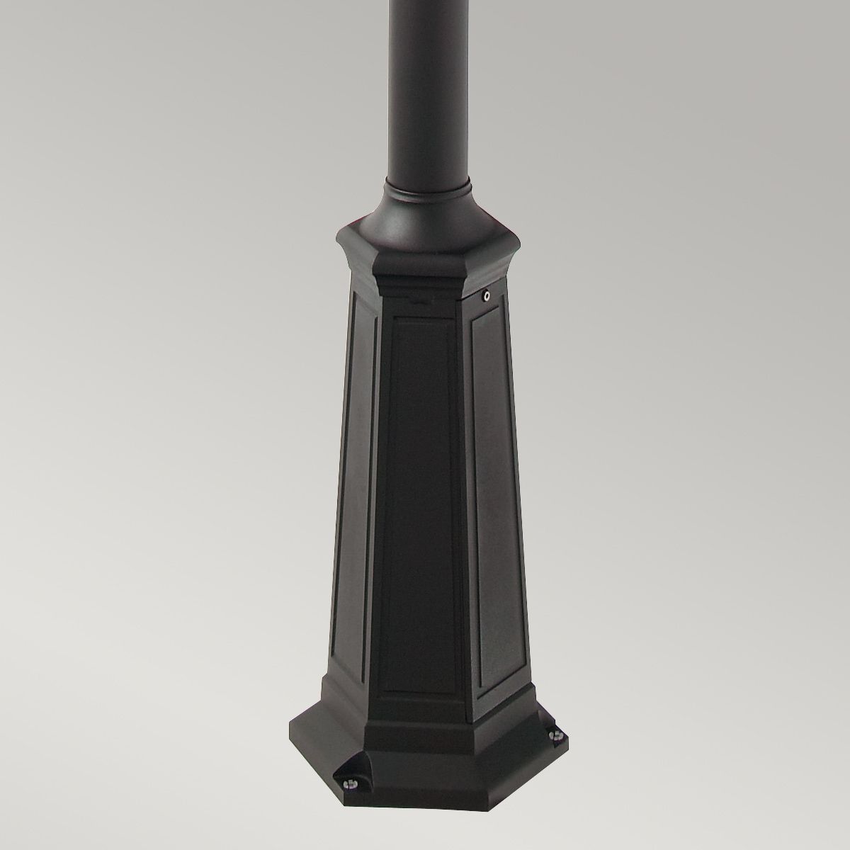 Norlys Valencia 2 Light Twin Head Lamp Post - Black