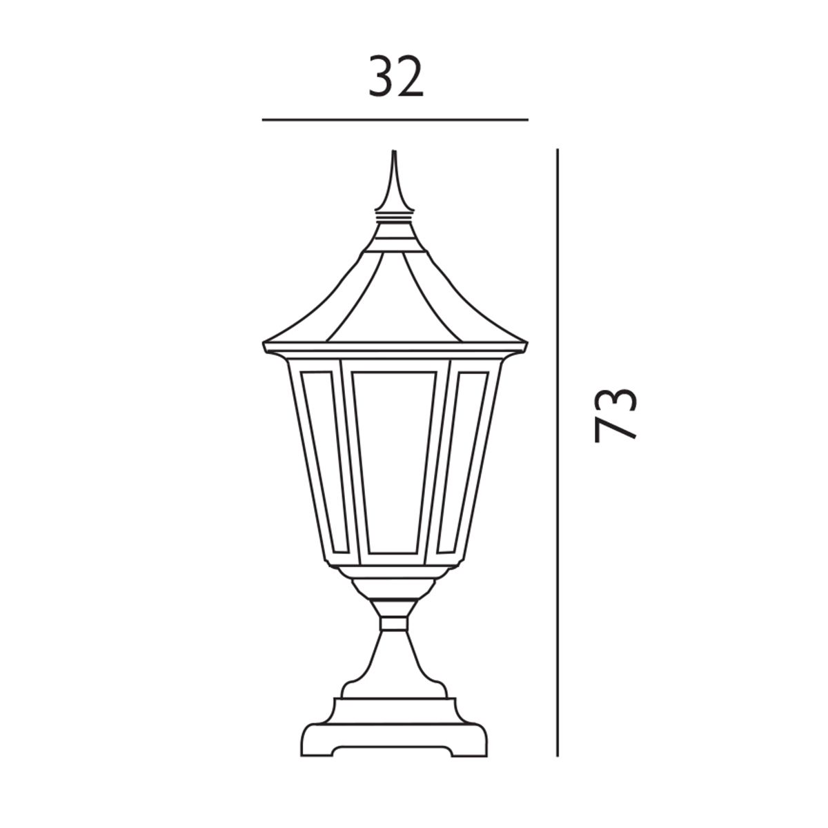 Norlys Valencia Grande Single Pedestal - Black