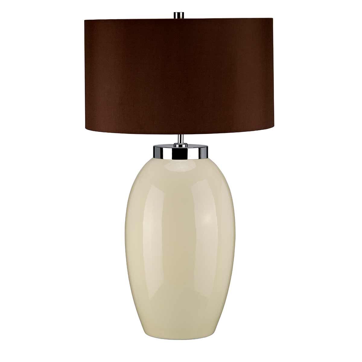 Elstead Victor Single Large Table Lamp - Cream